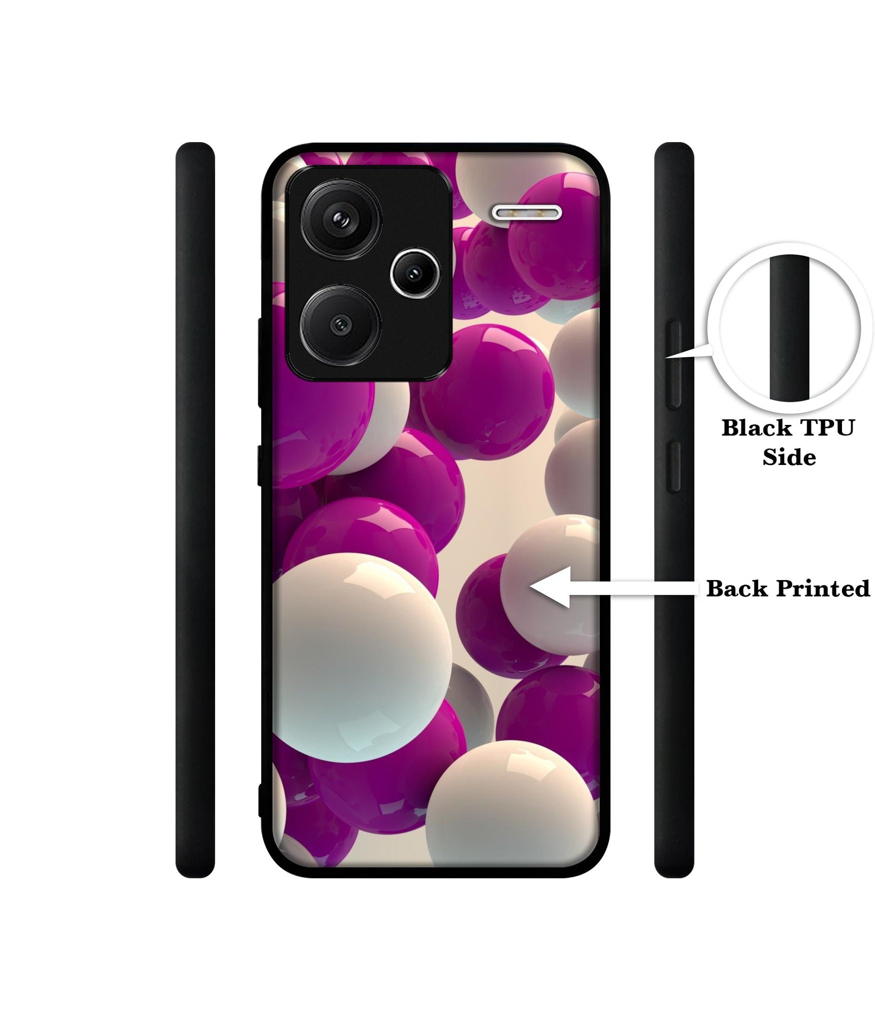 3D Balloons Designer 2D Printed Back Case Cover for Mi Redmi Note 13 Pro Plus 5G