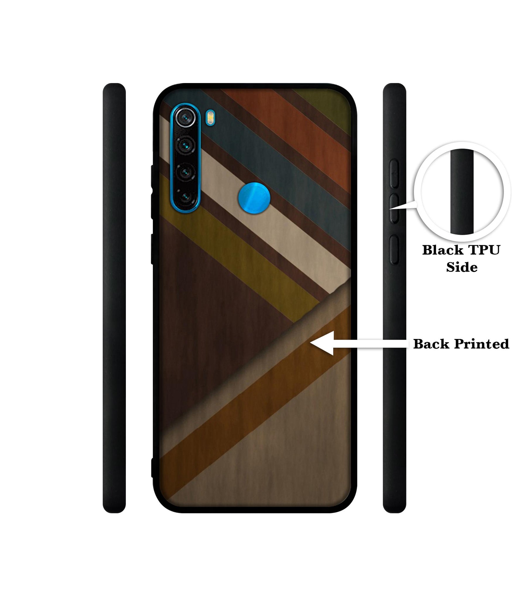 Colorful Wooden Pattern Designer 2D Printed Back Case Cover for Mi Redmi Note 8 4G