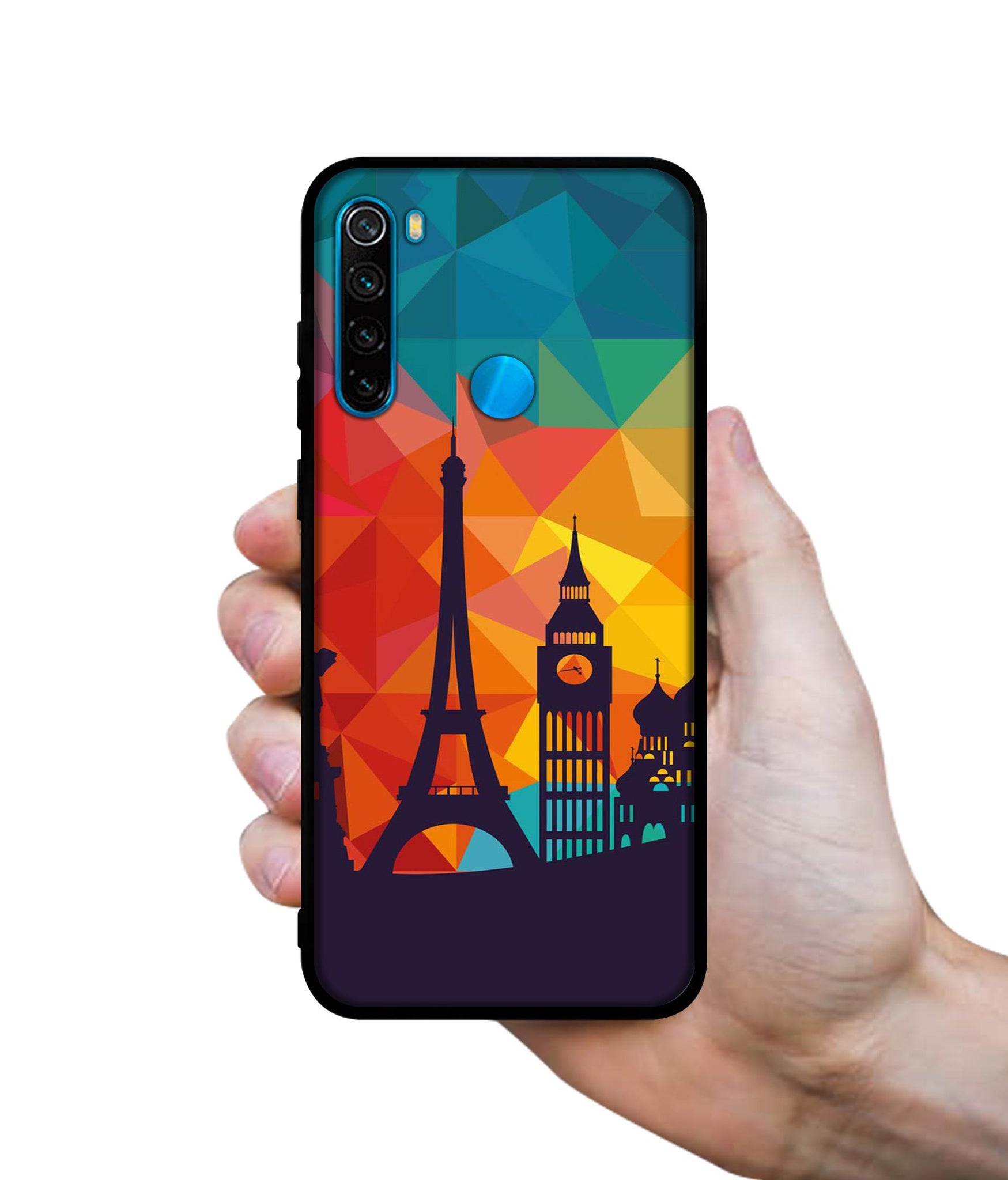 Colored Paris Designer 2D Printed Back Case Cover for Mi Redmi Note 8 4G