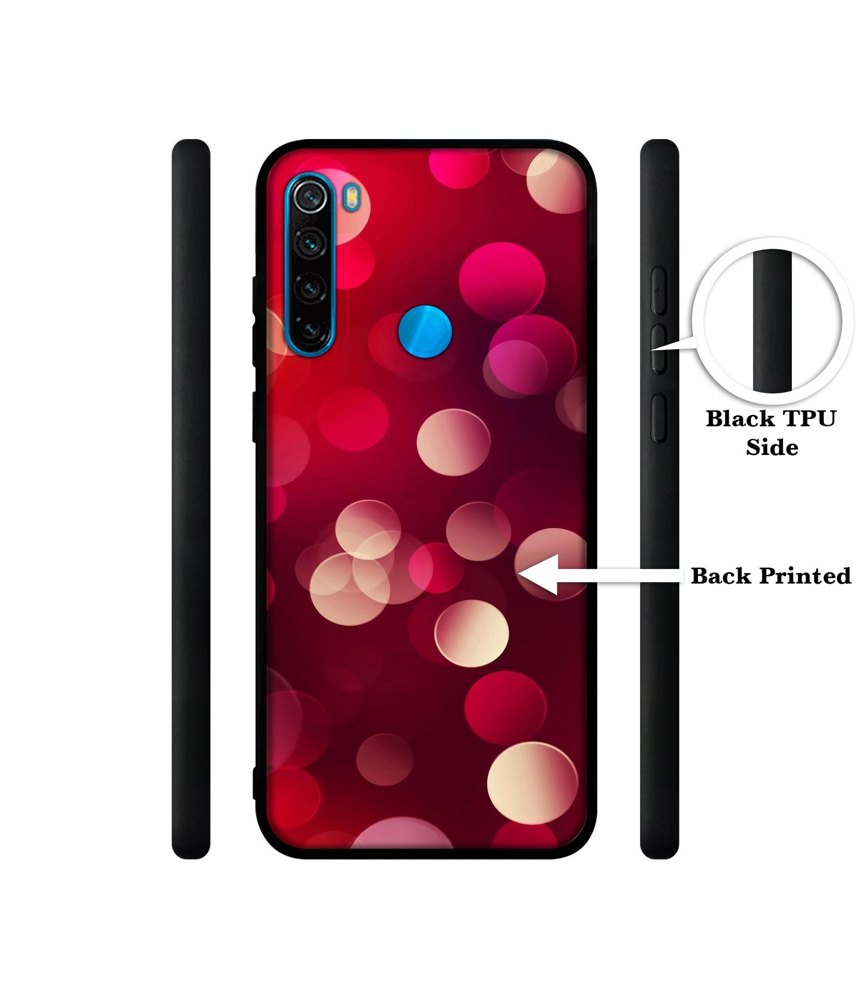 3D Circles Designer 2D Printed Back Case Cover for Mi Redmi Note 8 4G