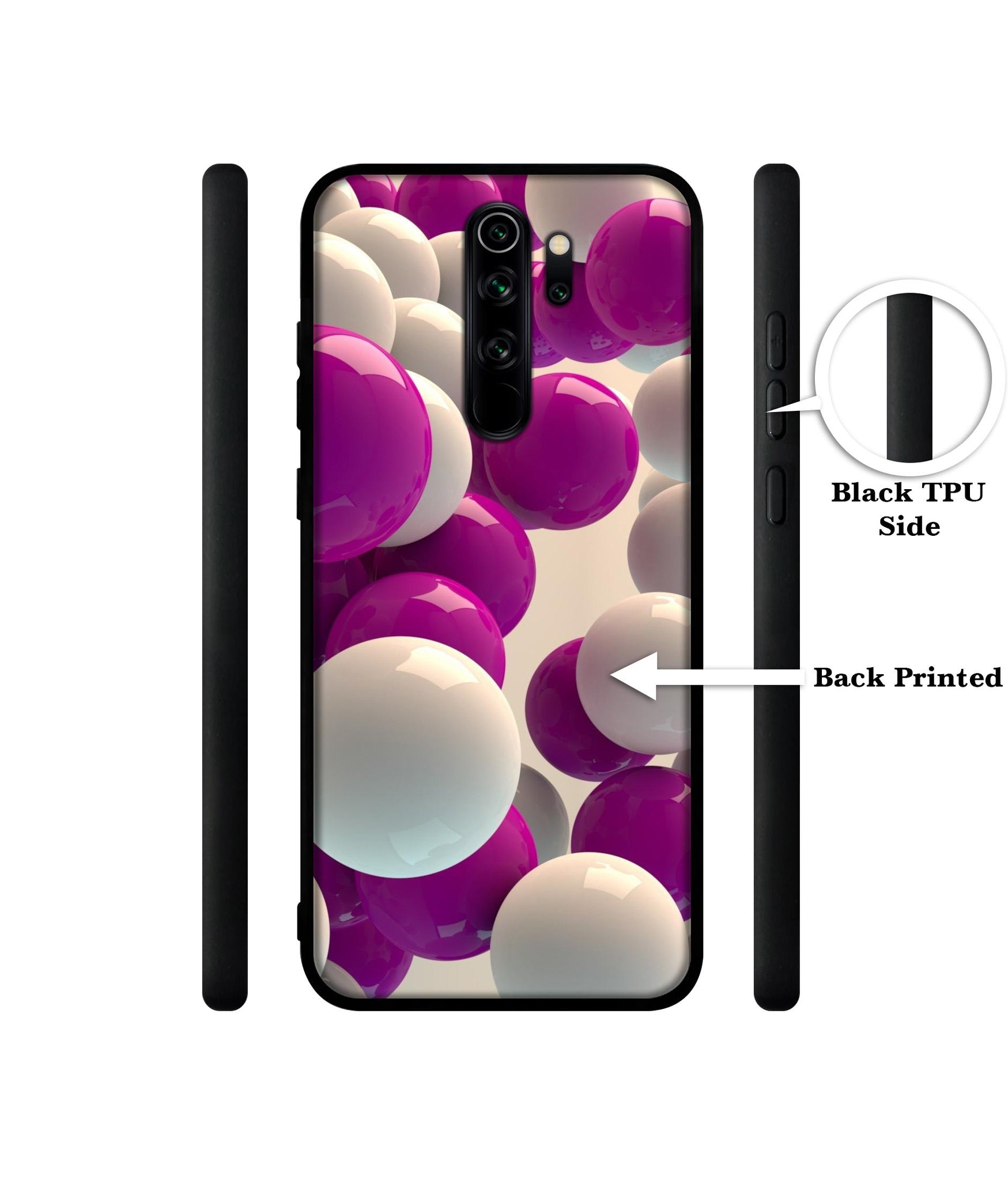 3D Balloons Designer 2D Printed Back Case Cover for Mi Redmi Note 8 Pro 4G