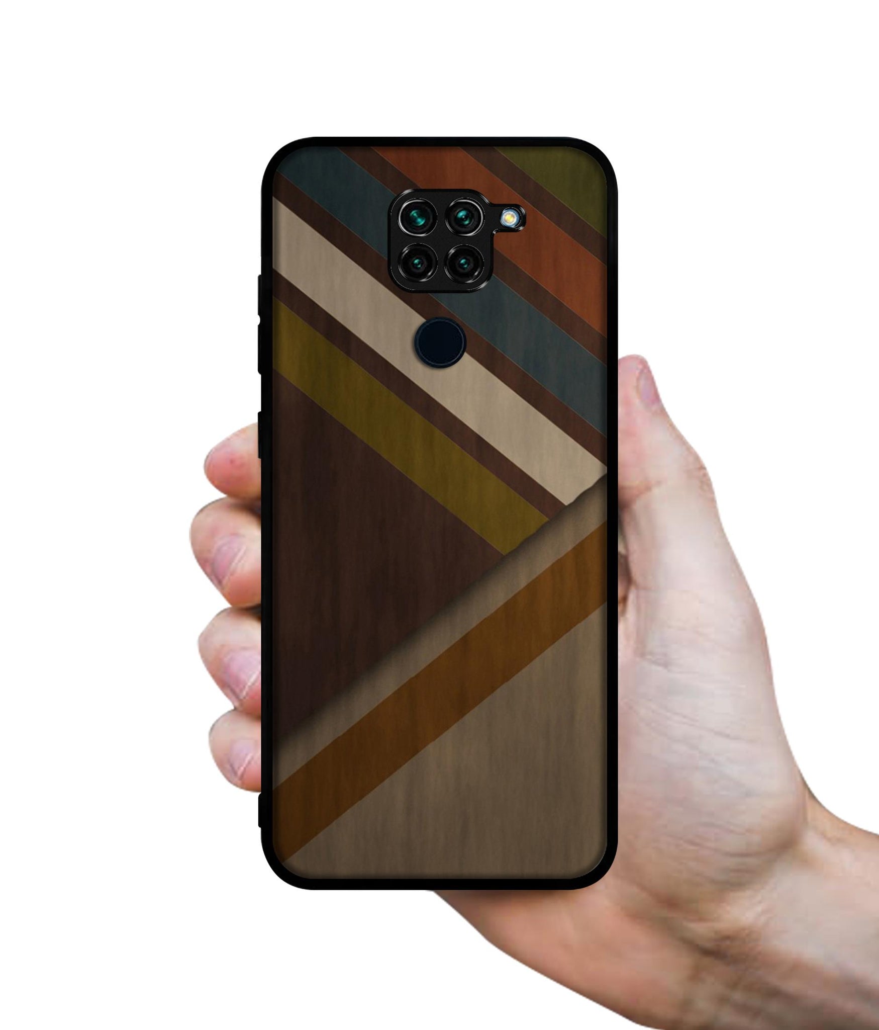 Colorful Wooden Pattern Designer 2D Printed Back Case Cover for Mi Redmi Note 9 4G