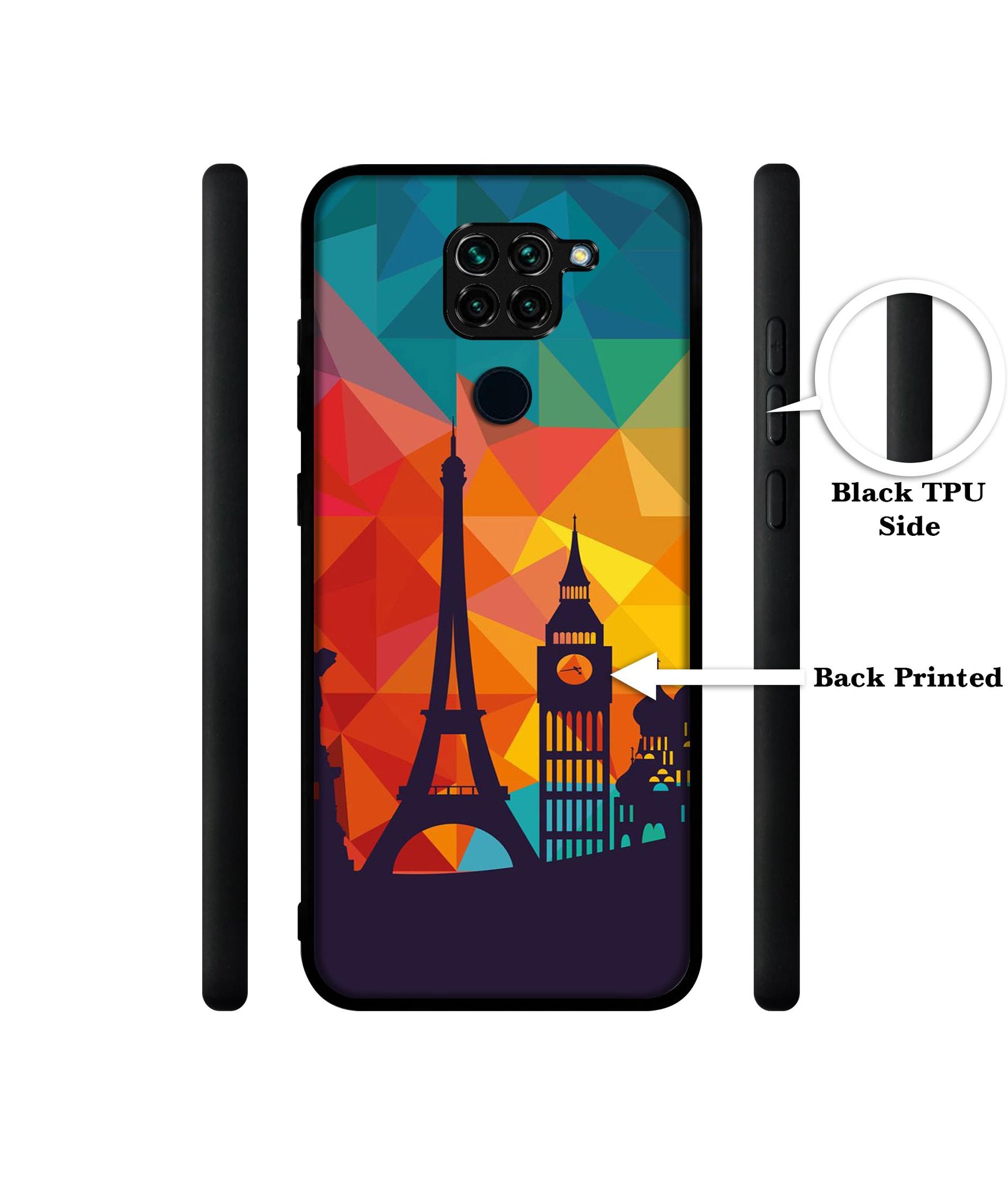 Colored Paris Designer 2D Printed Back Case Cover for Mi Redmi Note 9 4G