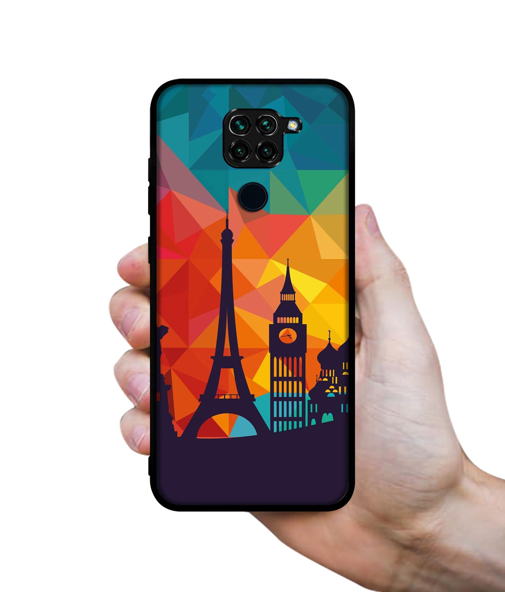 Colored Paris Designer 2D Printed Back Case Cover for Mi Redmi Note 9 4G