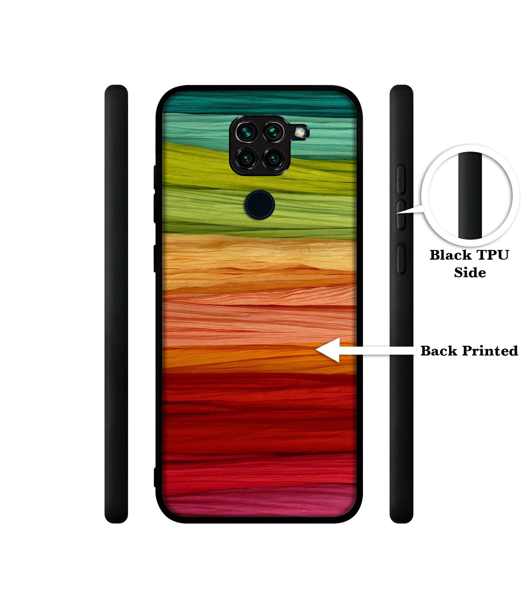 Colorful Thread Designer 2D Printed Back Case Cover for Mi Redmi Note 9 4G