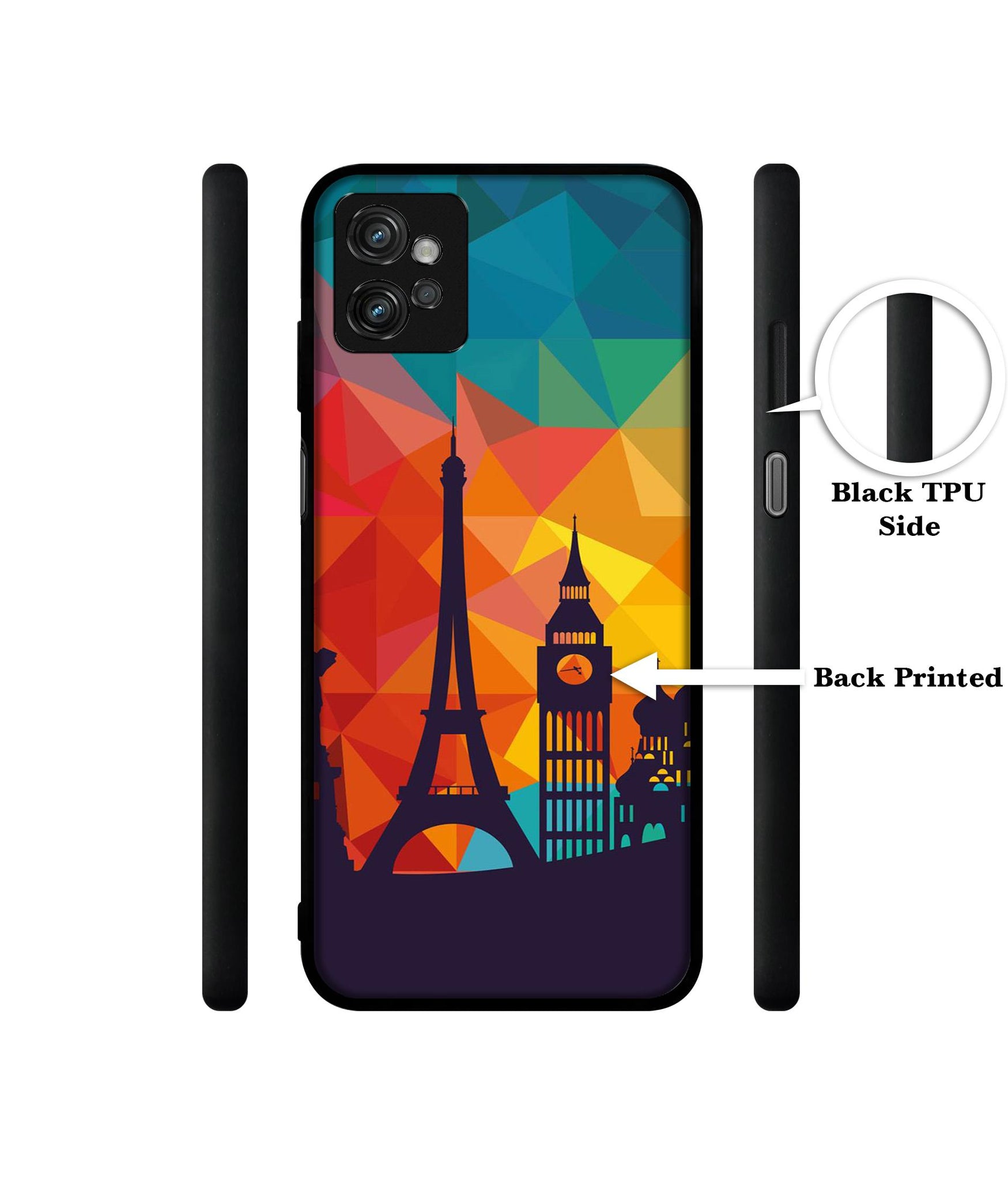 Colored Paris Designer 2D Printed Back Case Cover for Motorola Moto G32 4G