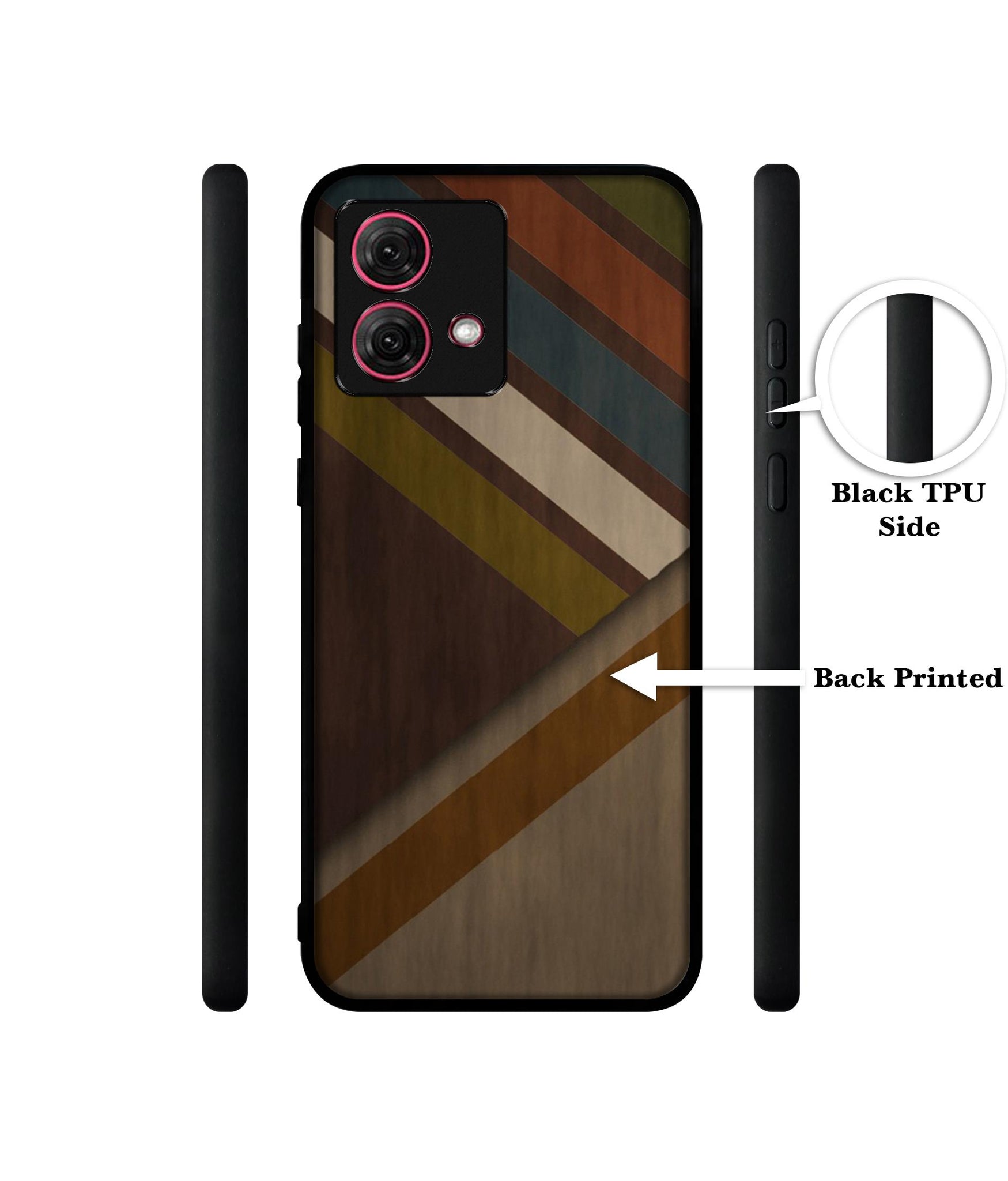 Colorful Wooden Pattern Designer 2D Printed Back Case Cover for Motorola Moto G84 5G