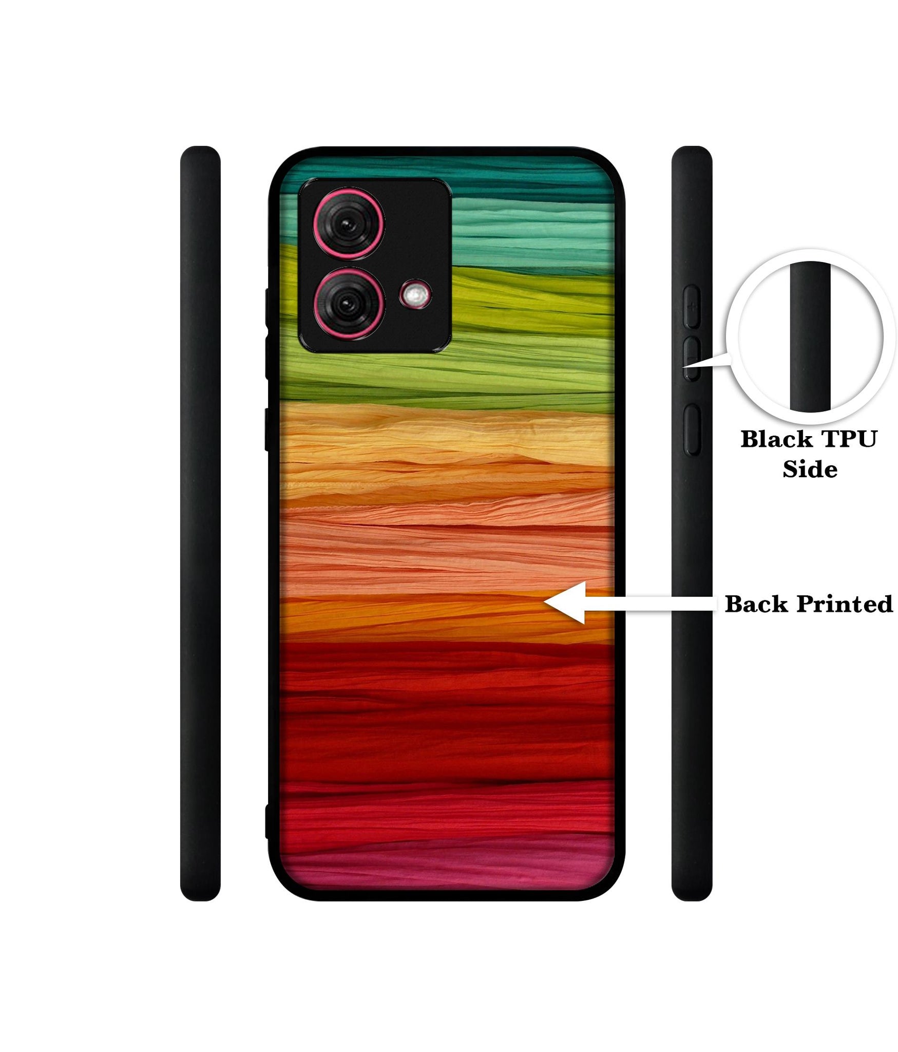 Colorful Thread Designer 2D Printed Back Case Cover for Motorola Moto G84 5G