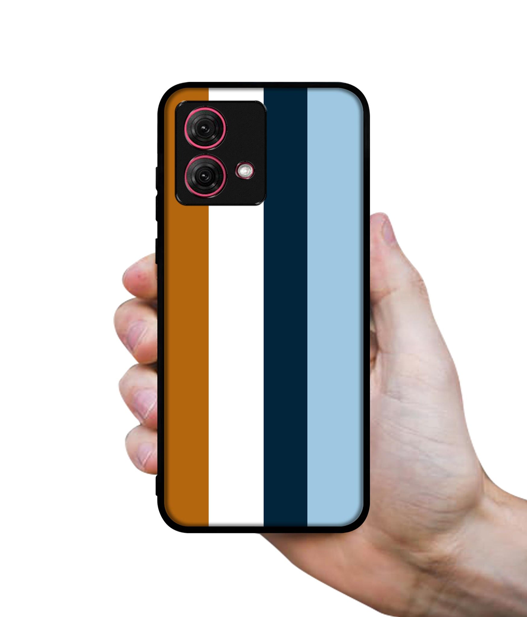 Color Stripes Designer 2D Printed Back Case Cover for Motorola Moto G84 5G