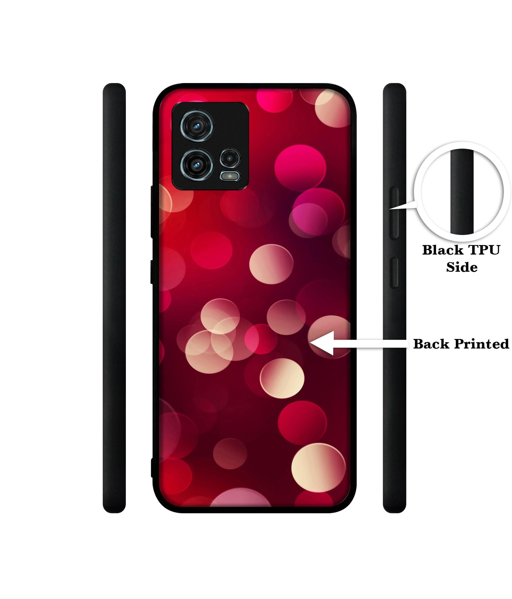 3D Circles Designer 2D Printed Back Case Cover for Motorola Moto G72 4G