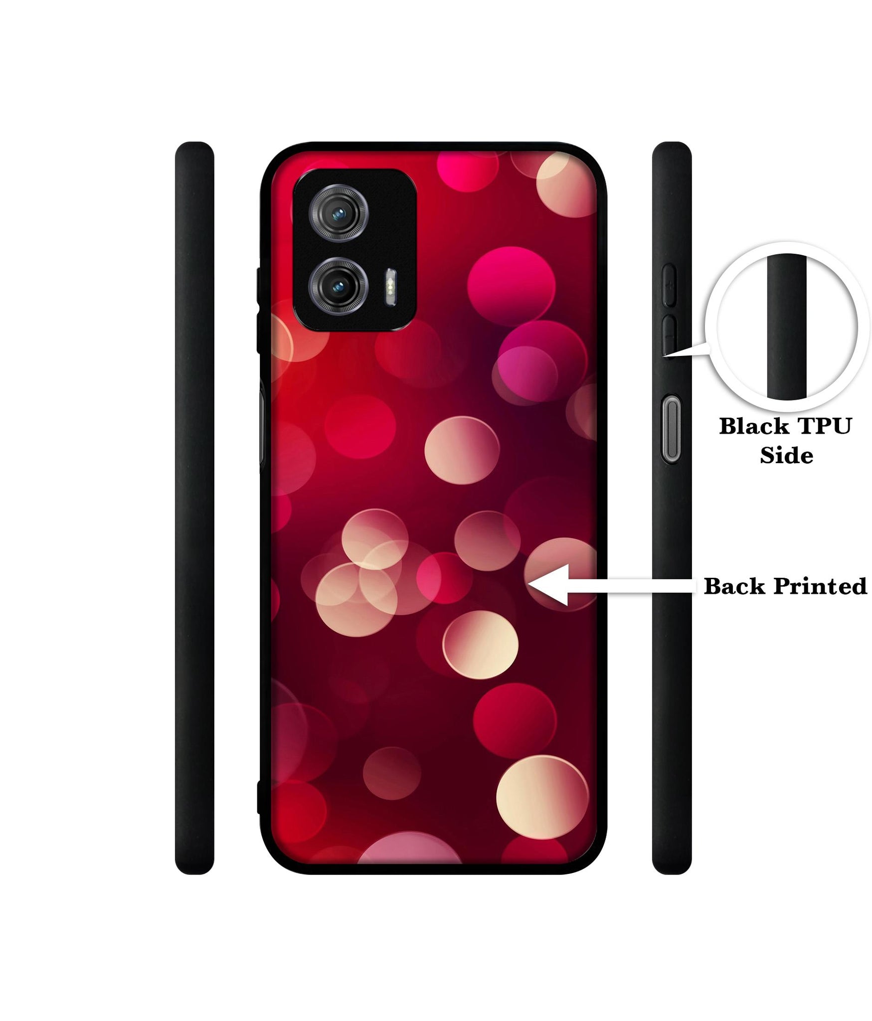 3D Circles Designer 2D Printed Back Case Cover for Motorola Moto G73 5G