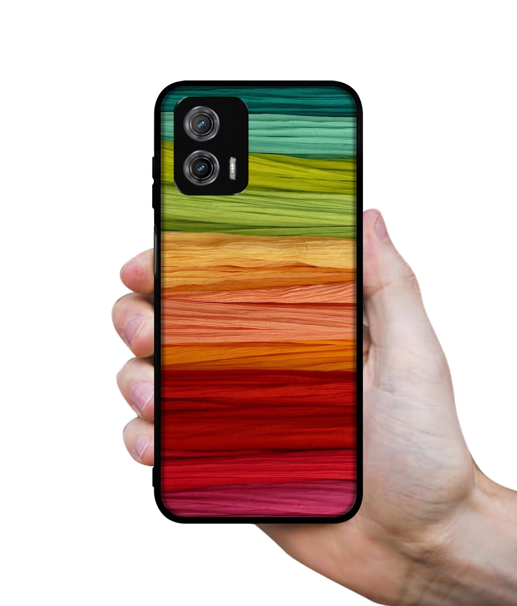 Colorful Thread Designer 2D Printed Back Case Cover for Motorola Moto G73 5G