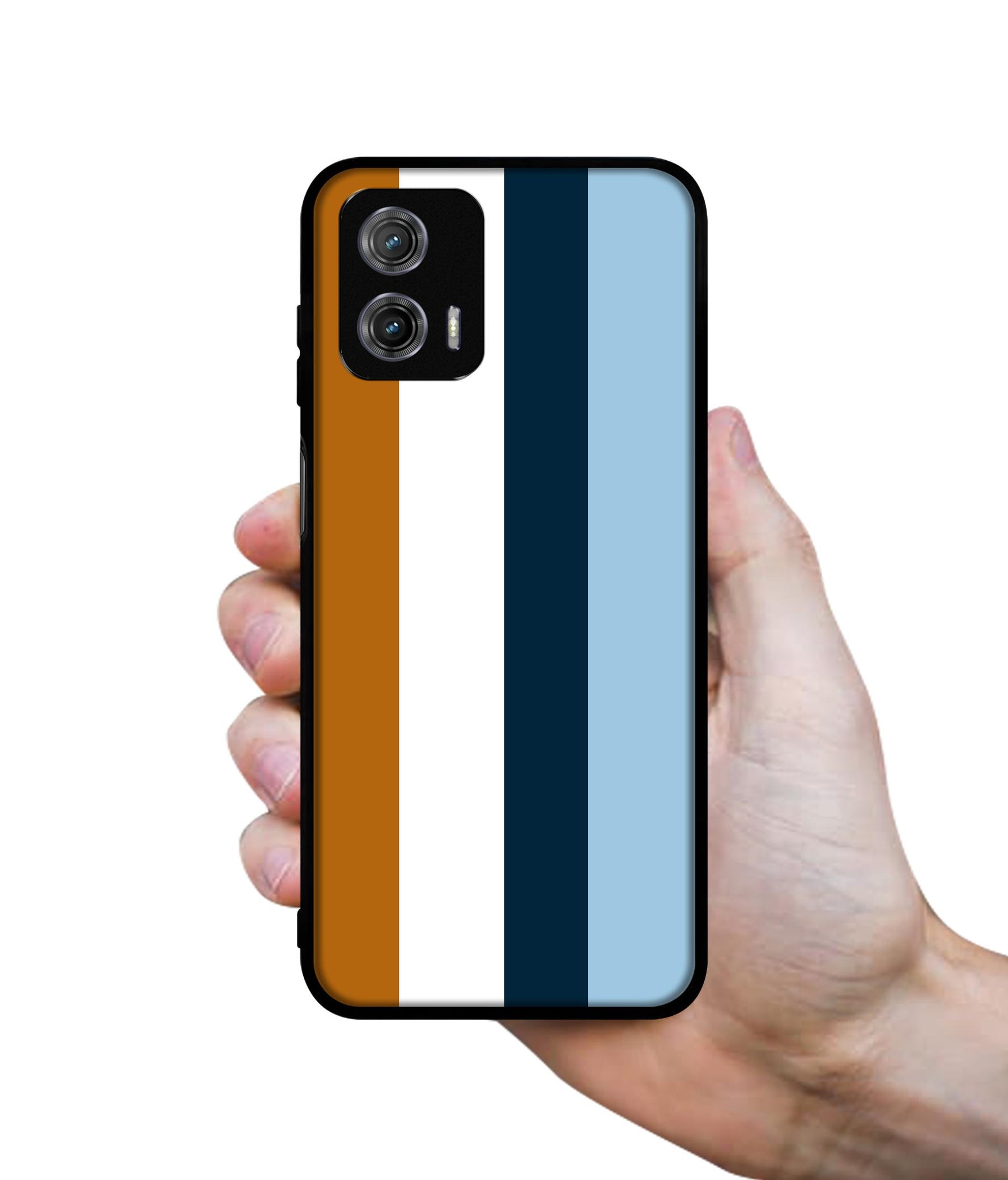 Color Stripes Designer 2D Printed Back Case Cover for Motorola Moto G73 5G