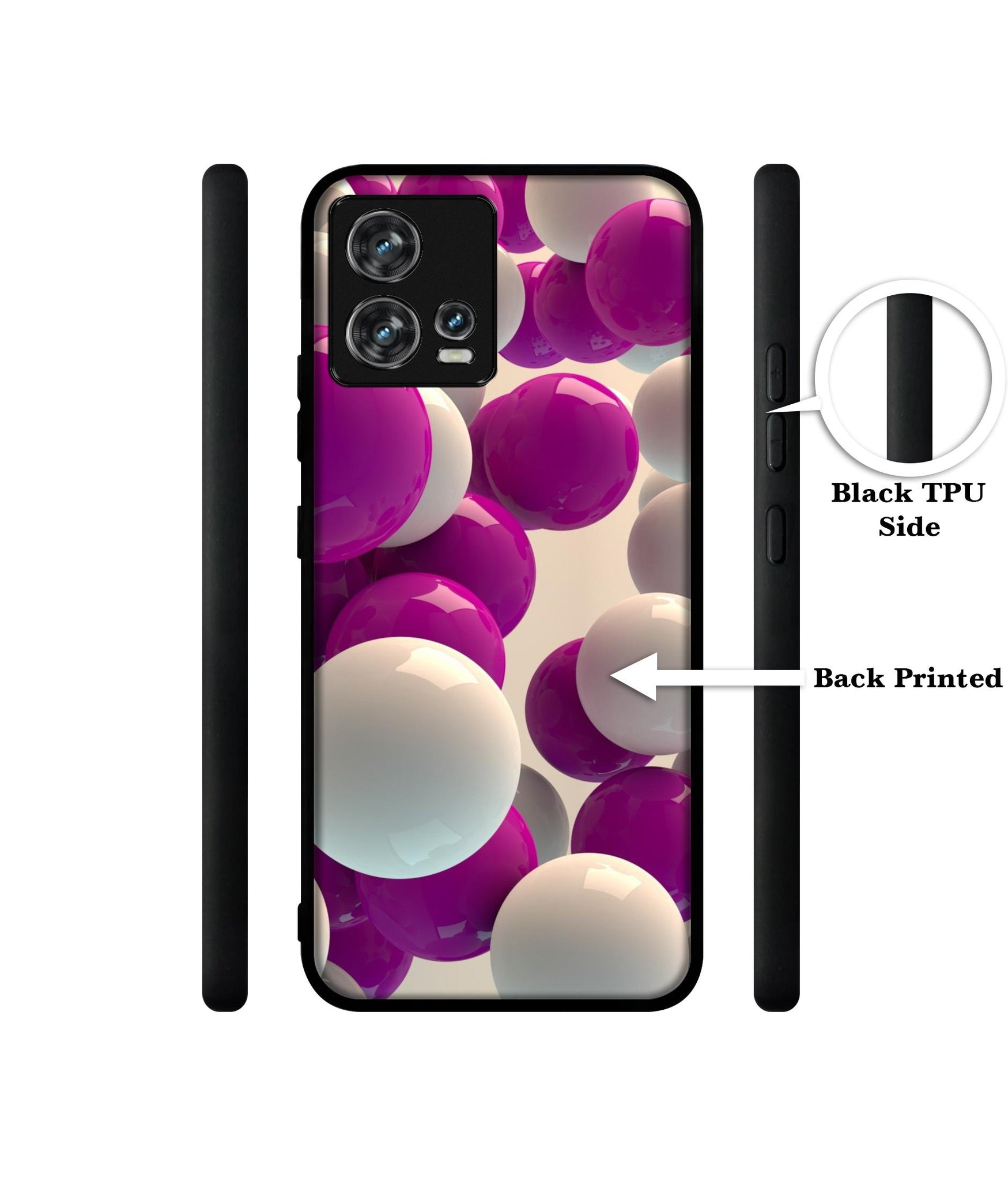 3D Balloons Designer 2D Printed Back Case Cover for Motorola edge 30 Fusion 5G