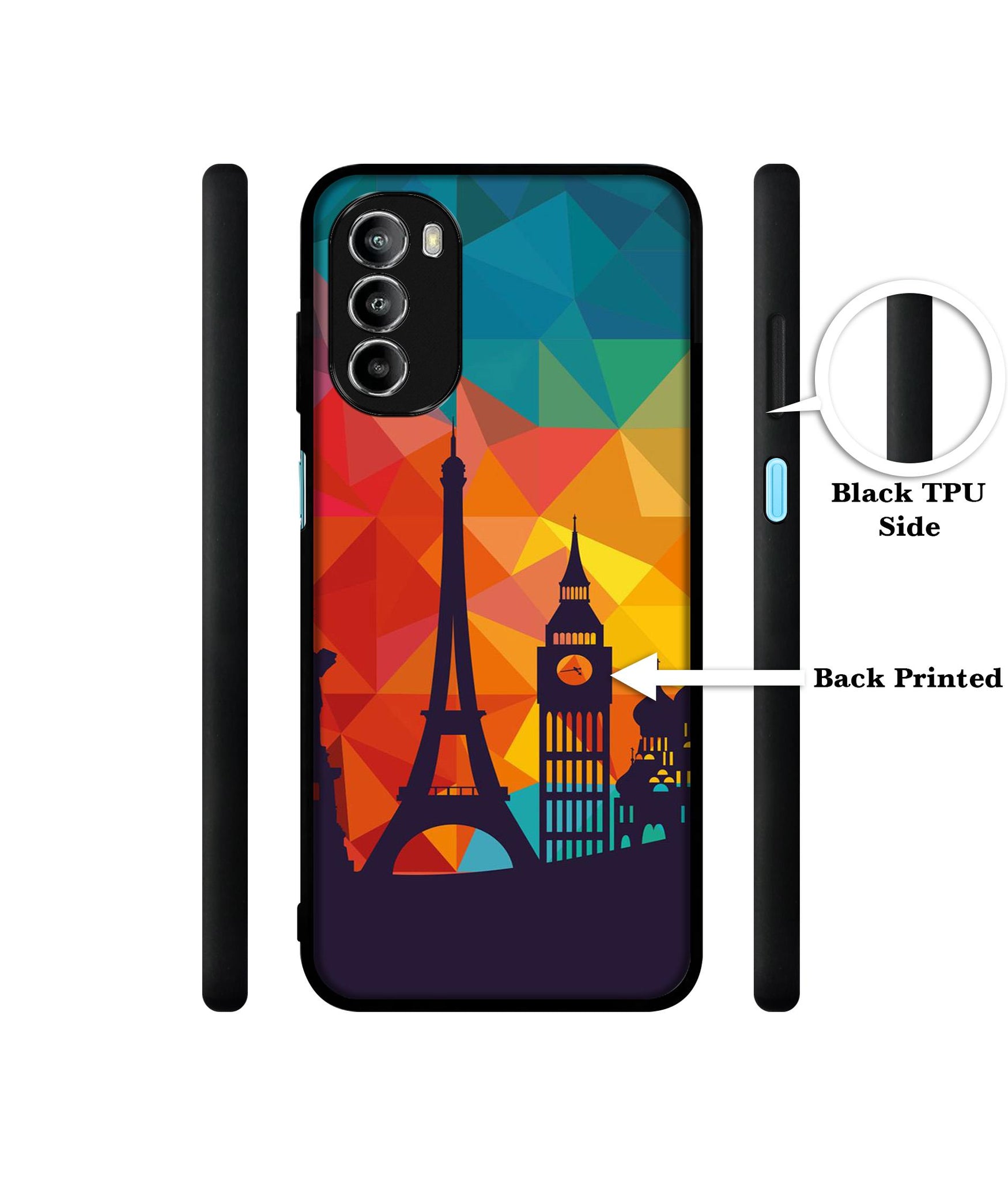 Colored Paris Designer 2D Printed Back Case Cover for Motorola Moto G52 4G / Moto G82 5G