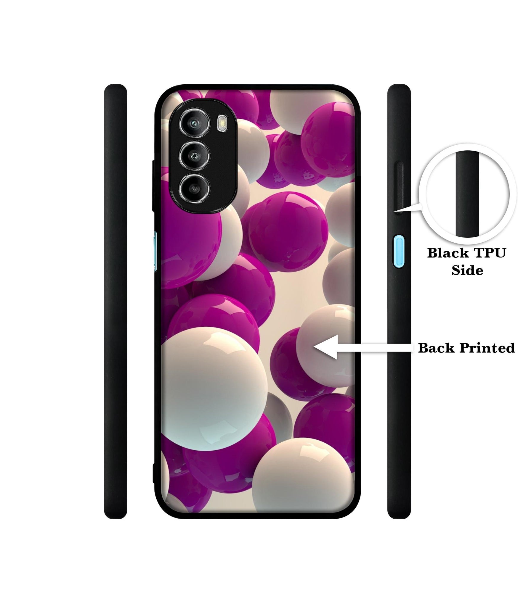 3D Balloons Designer 2D Printed Back Case Cover for Motorola Moto G52 4G / Moto G82 5G