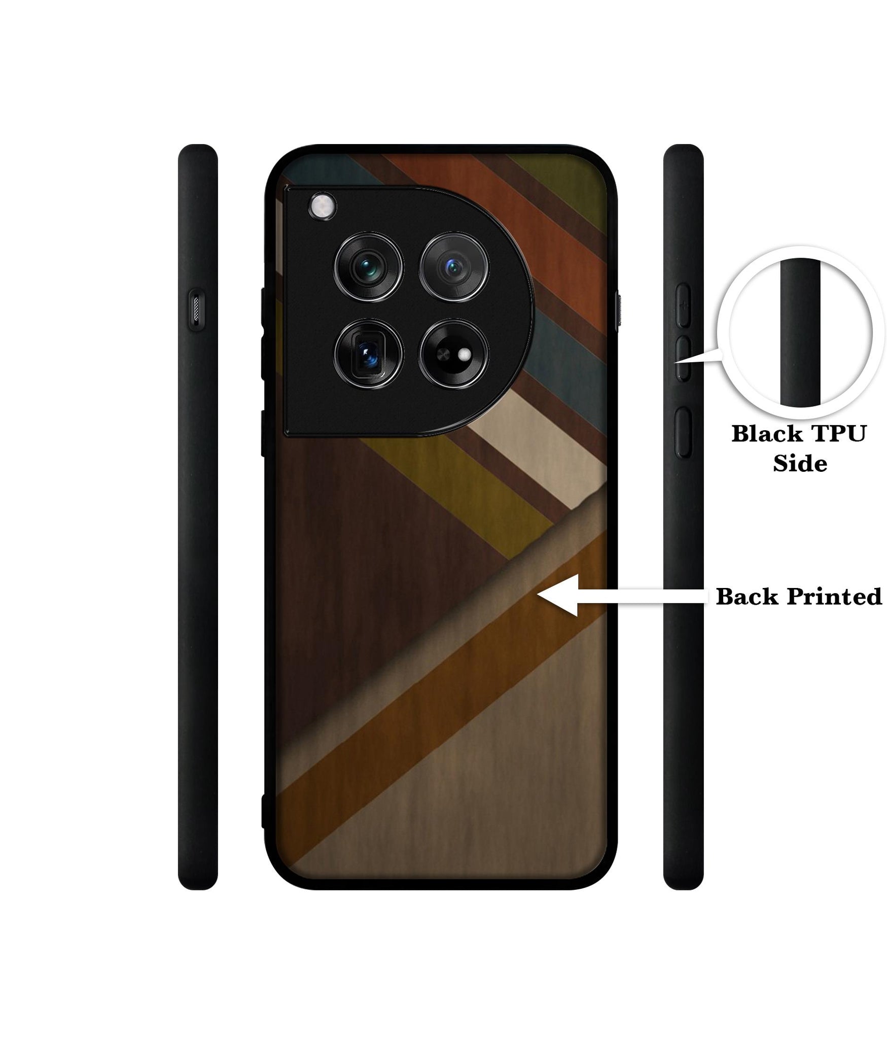Colorful Wooden Pattern Designer 2D Printed Back Case Cover for OnePlus 12 5G