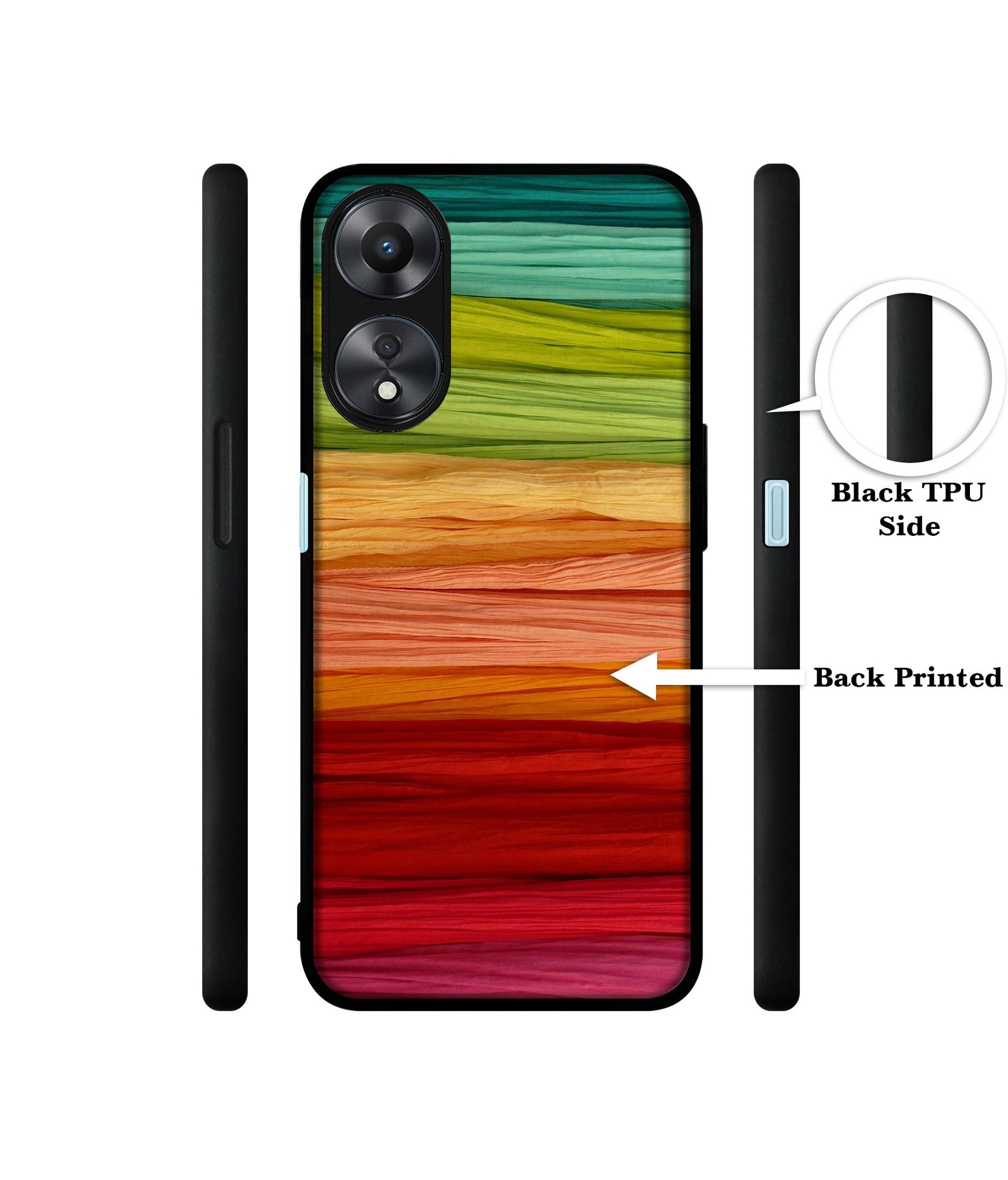 Colorful Thread Designer 2D Printed Back Case Cover for Oppo A58 5G / A78 5G