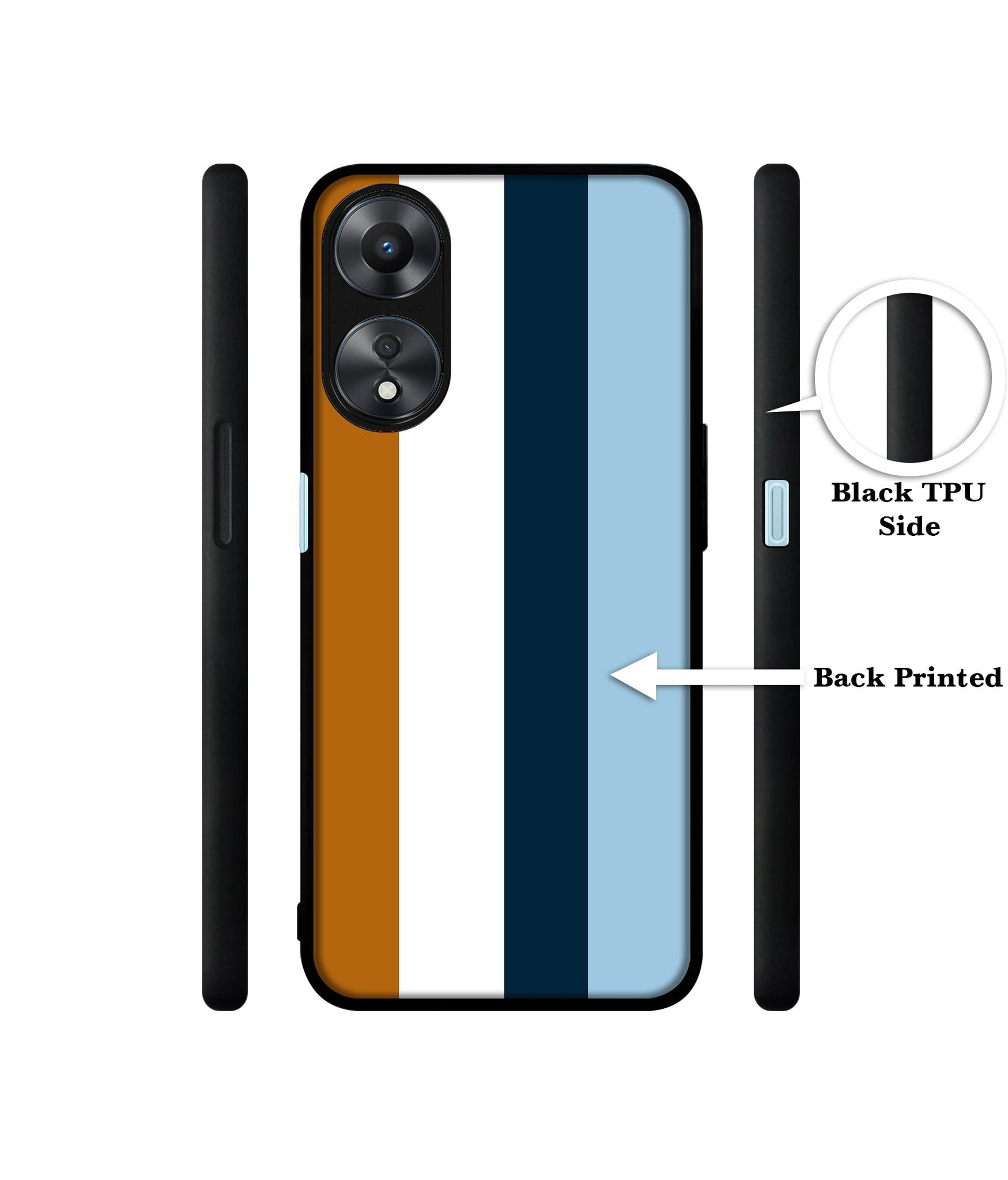 Color Stripes Designer 2D Printed Back Case Cover for Oppo A58 5G / A78 5G