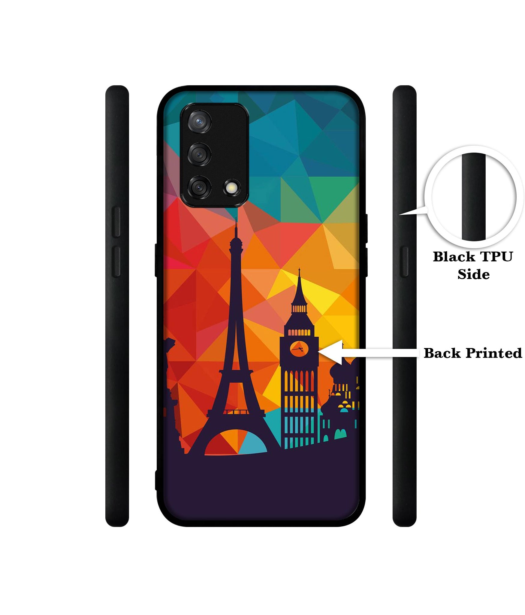 Colored Paris Designer 2D Printed Back Case Cover for Oppo A74 4G / F19 4G / F19s 4G