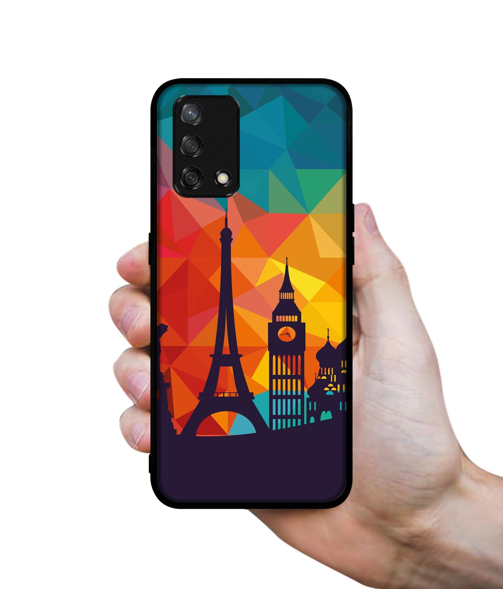 Colored Paris Designer 2D Printed Back Case Cover for Oppo A74 4G / F19 4G / F19s 4G