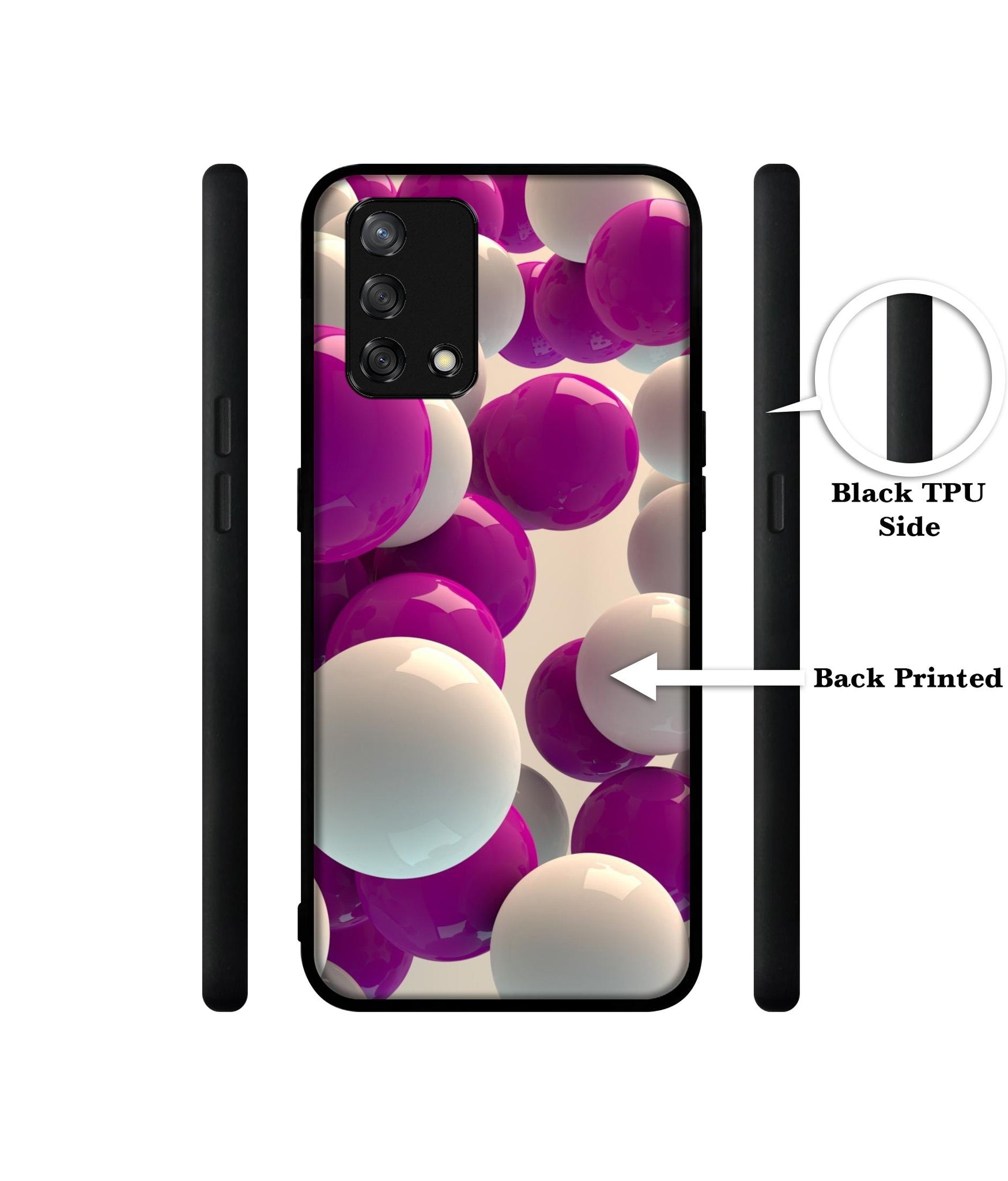 3D Balloons Designer 2D Printed Back Case Cover for Oppo A74 4G / F19 4G / F19s 4G