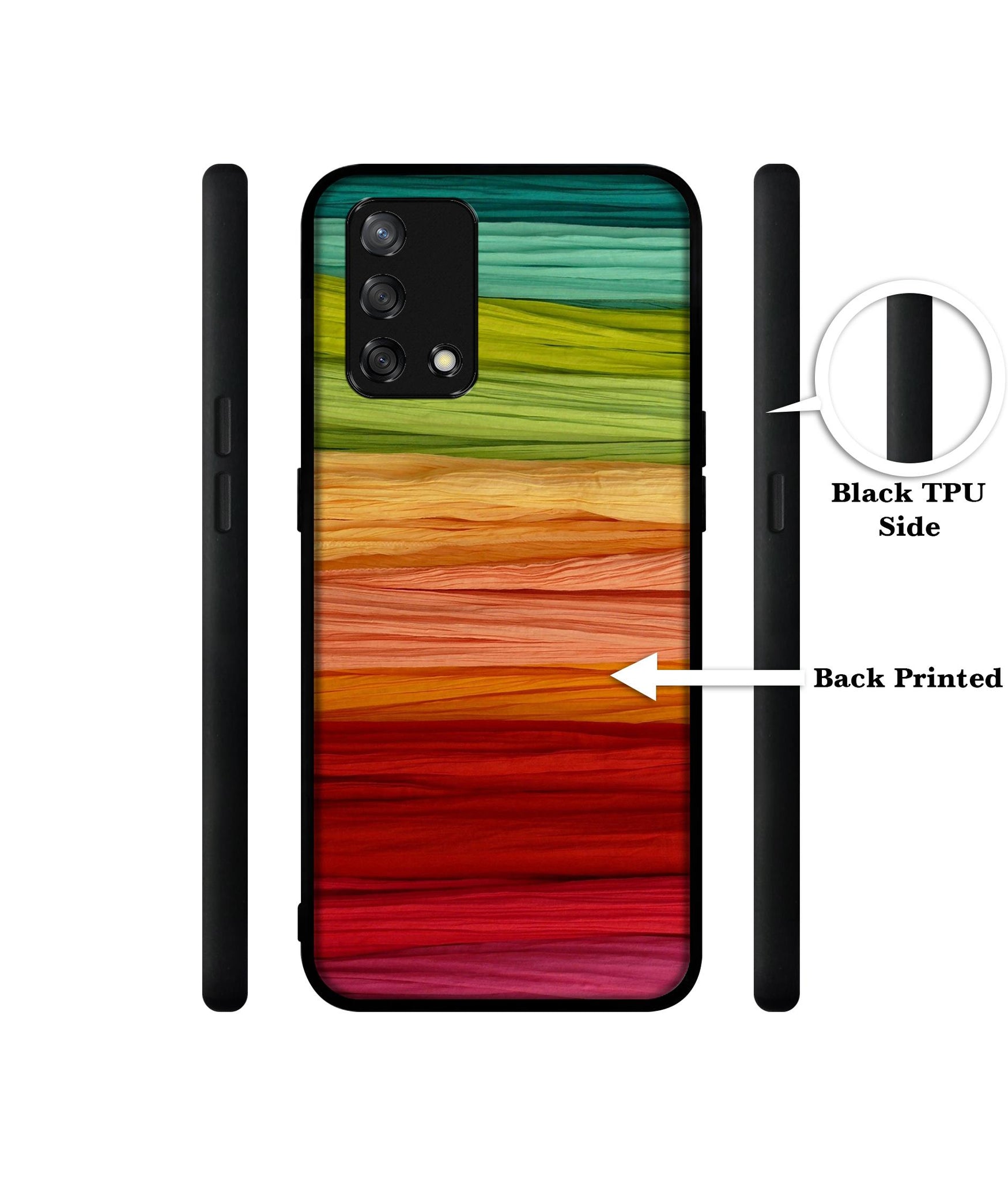 Colorful Thread Designer 2D Printed Back Case Cover for Oppo A74 4G / F19 4G / F19s 4G
