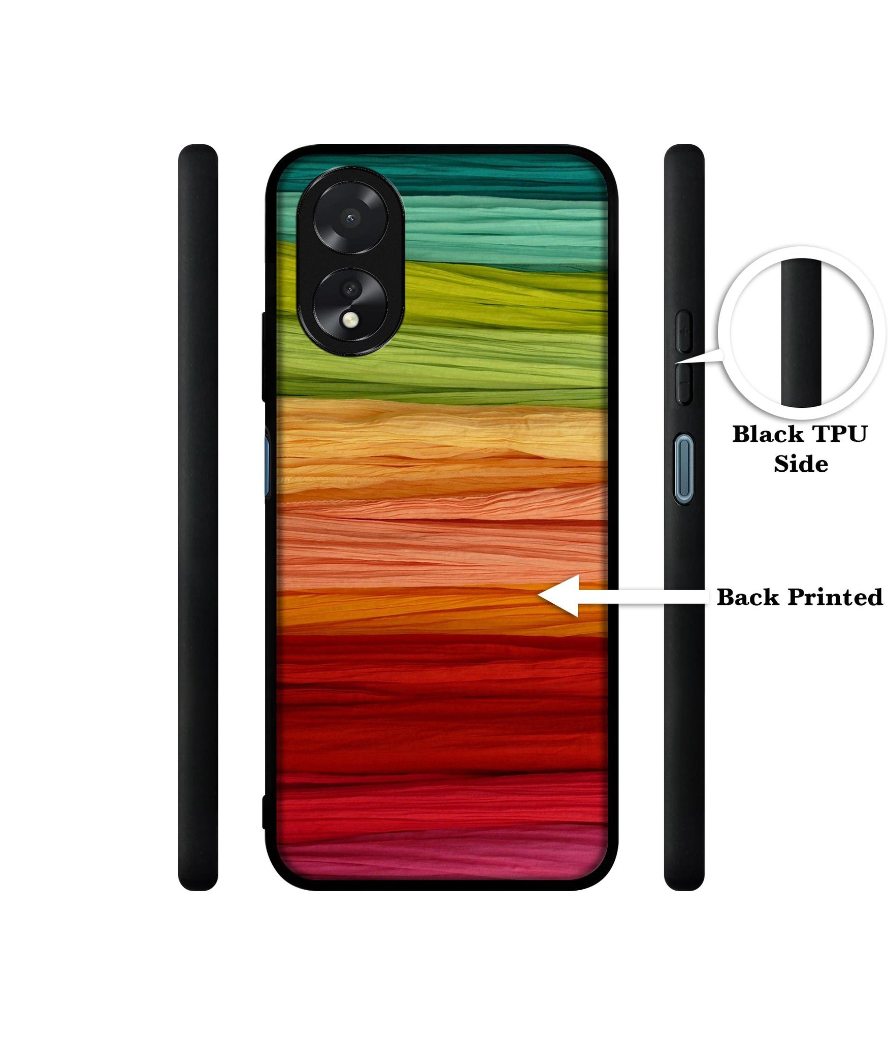 Colorful Thread Designer 2D Printed Back Case Cover for Oppo A38 4G / A18 4G