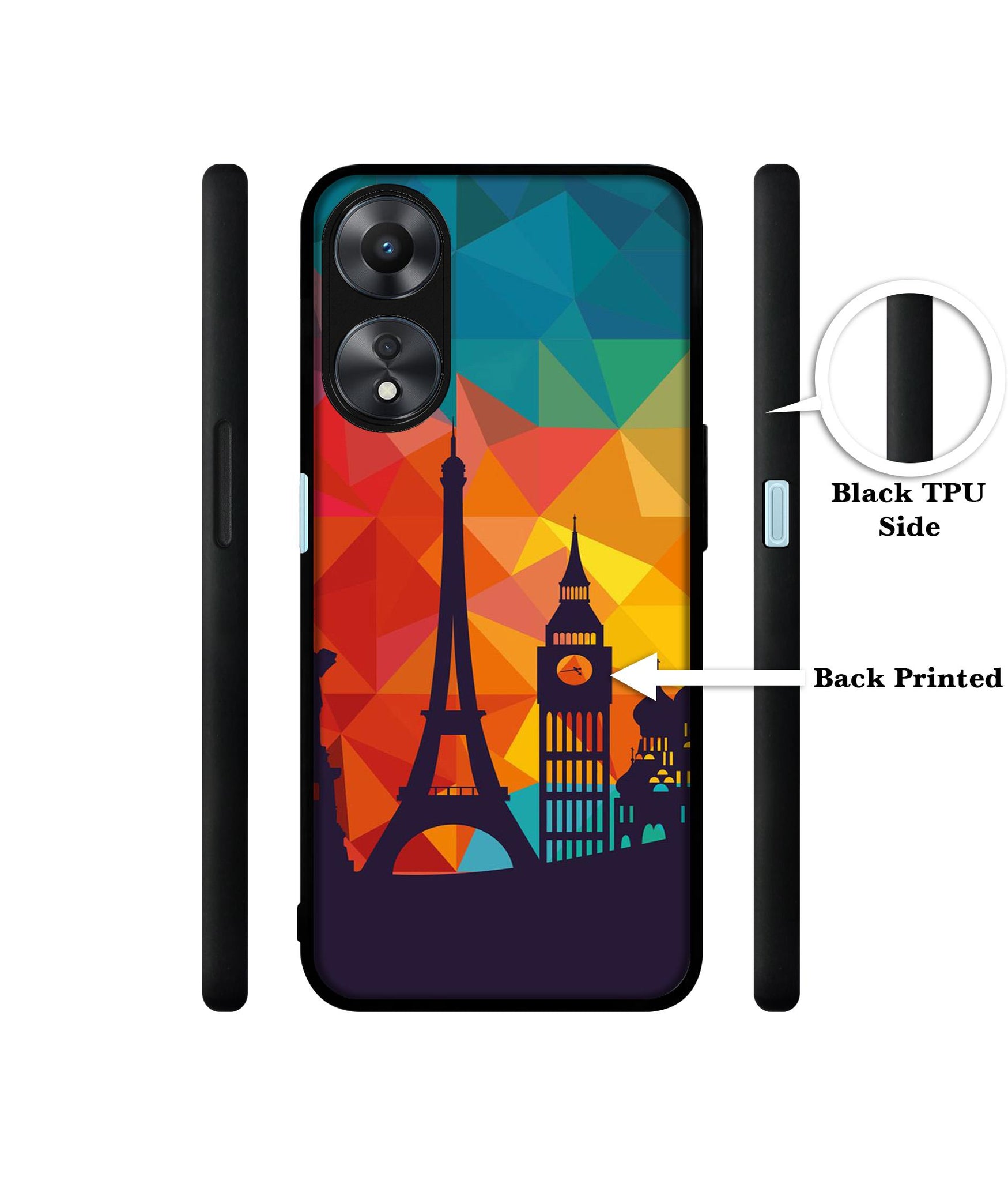 Colored Paris Designer 2D Printed Back Case Cover for Oppo A78 4G