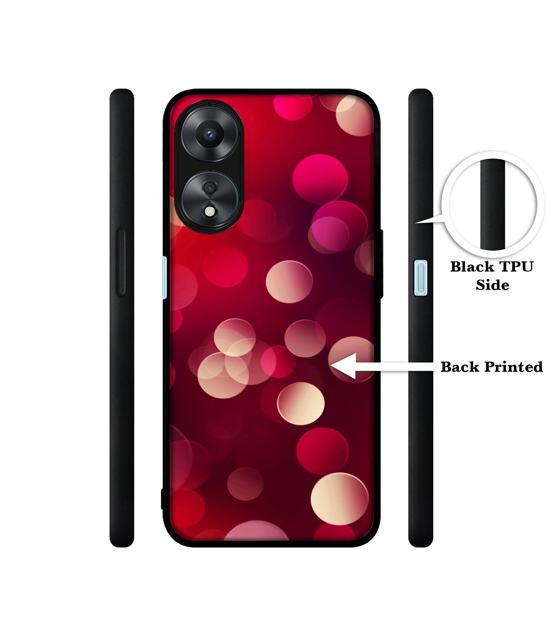 3D Circles Designer 2D Printed Back Case Cover for Oppo A78 4G
