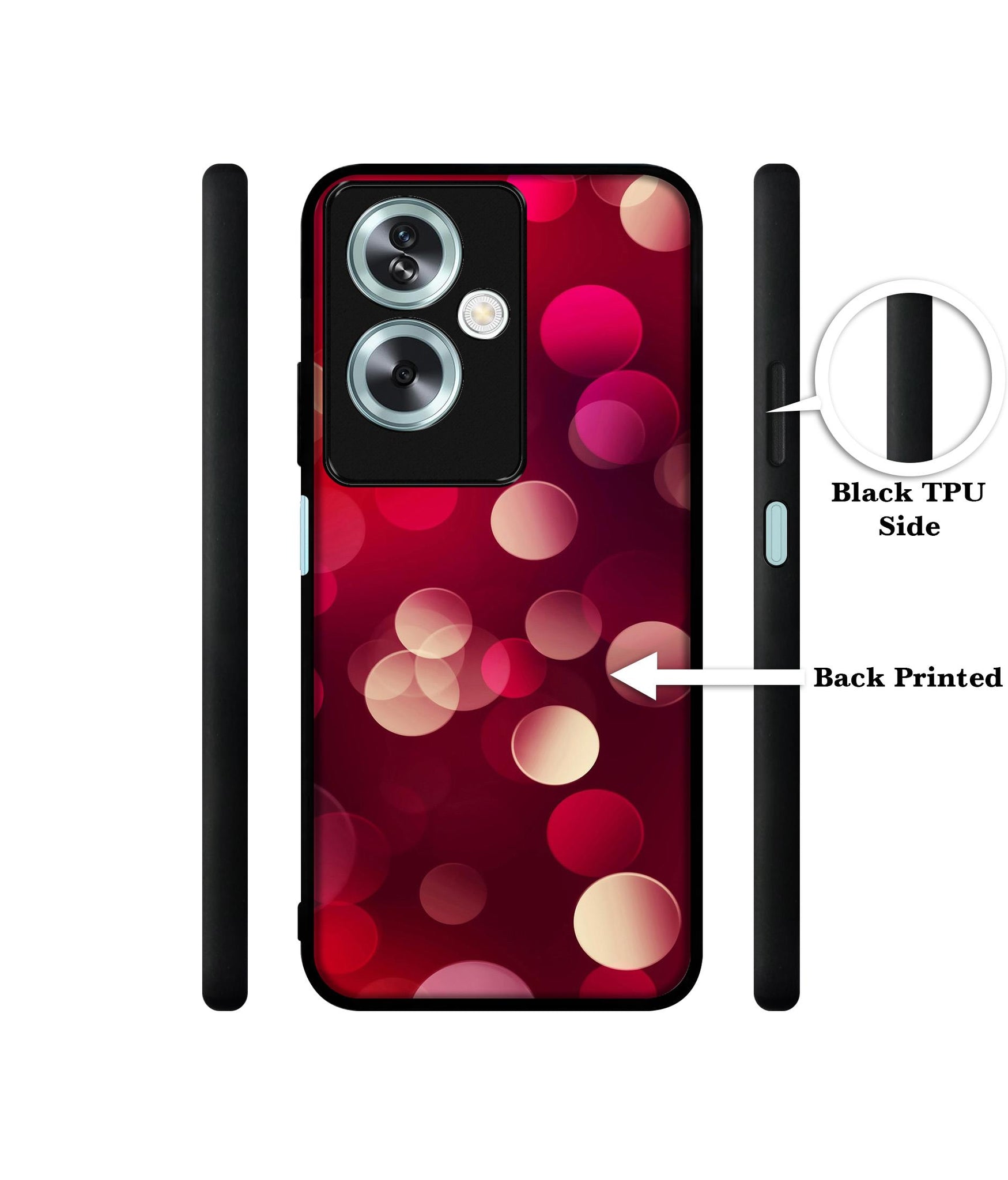 3D Circles Designer 2D Printed Back Case Cover for Oppo A79 5G