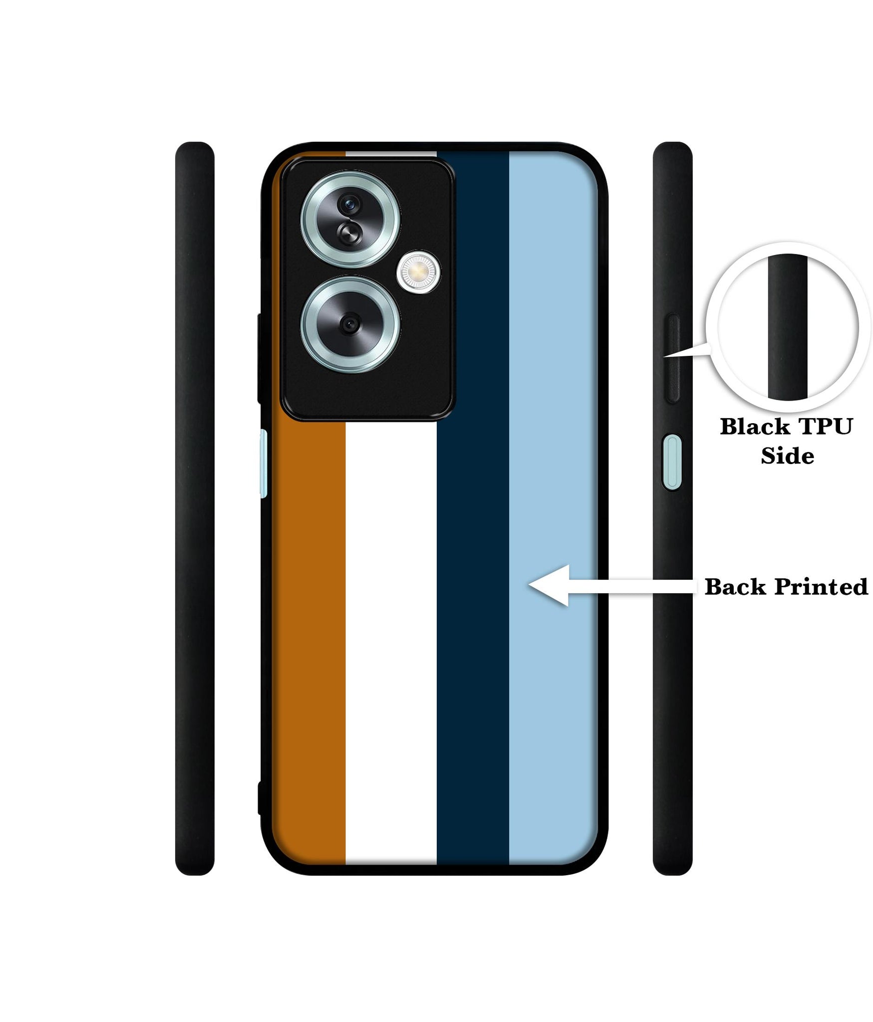 Color Stripes Designer 2D Printed Back Case Cover for Oppo A79 5G