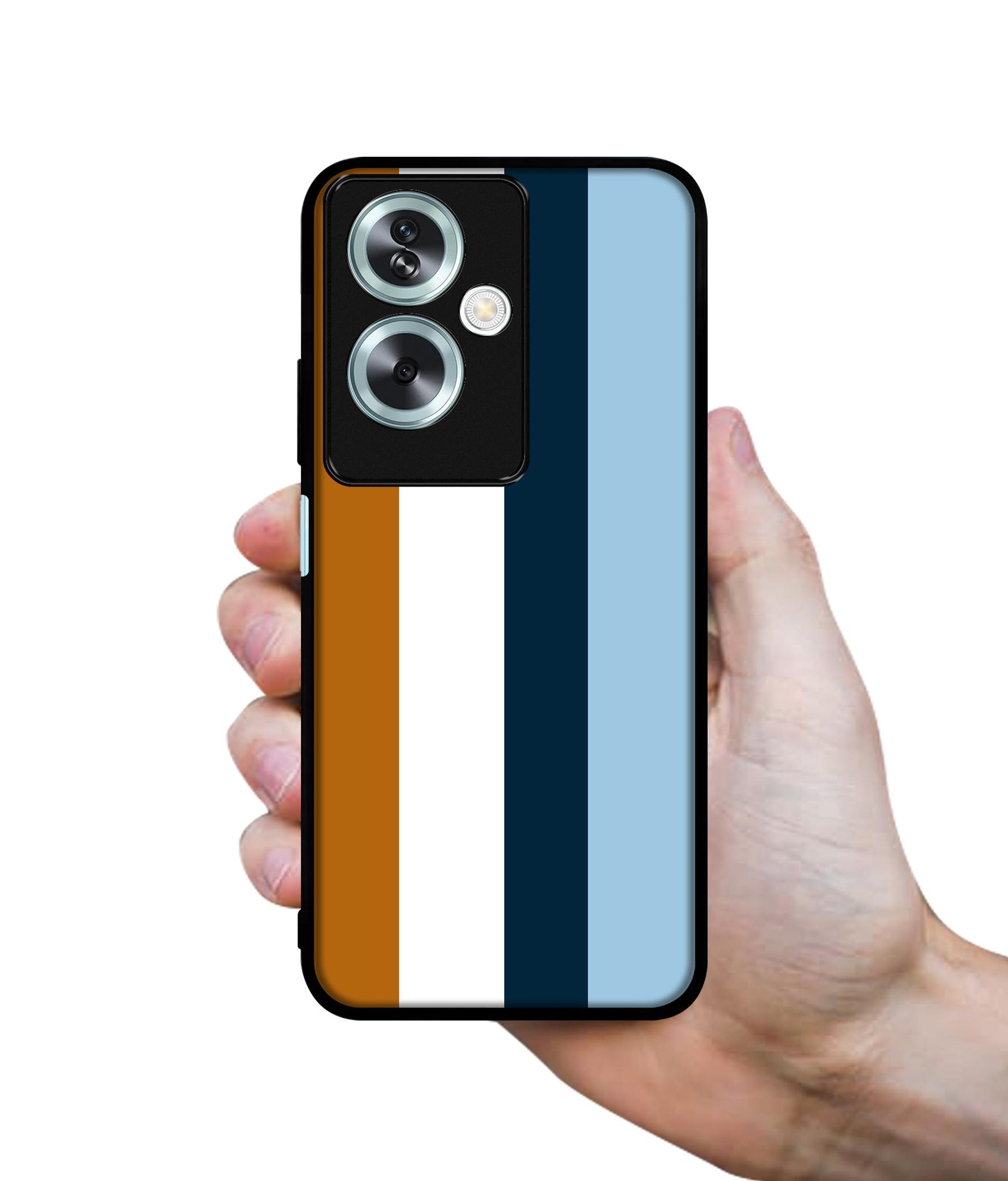 Color Stripes Designer 2D Printed Back Case Cover for Oppo A79 5G