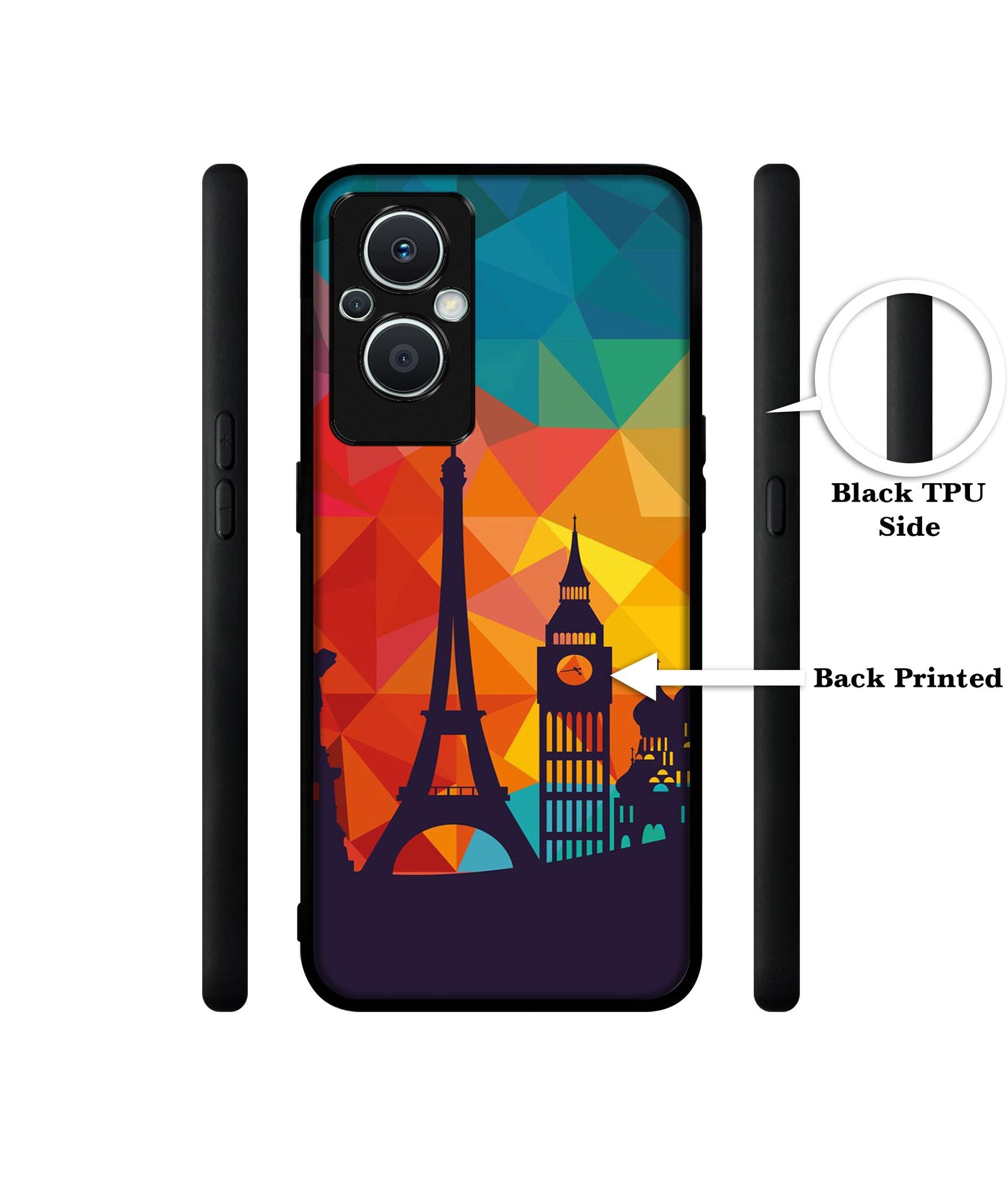 Colored Paris Designer 2D Printed Back Case Cover for Oppo F21 Pro 5G