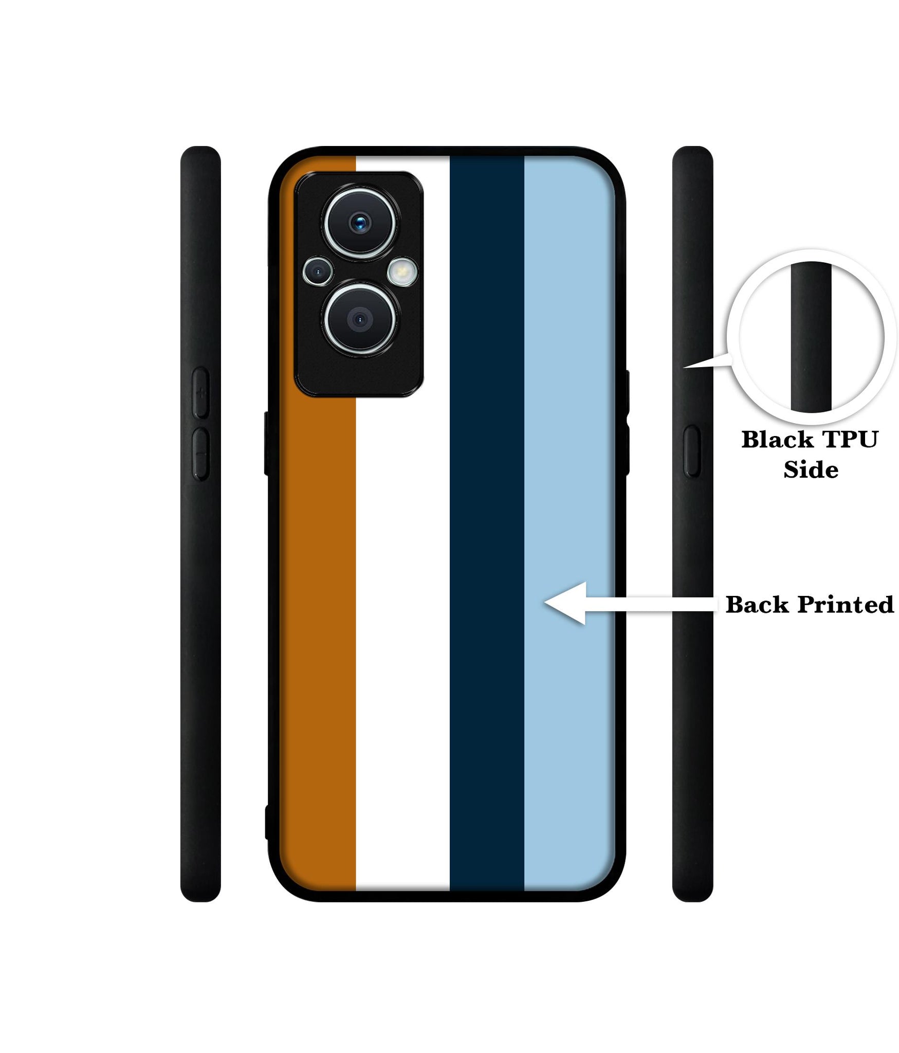 Color Stripes Designer 2D Printed Back Case Cover for Oppo F21 Pro 5G