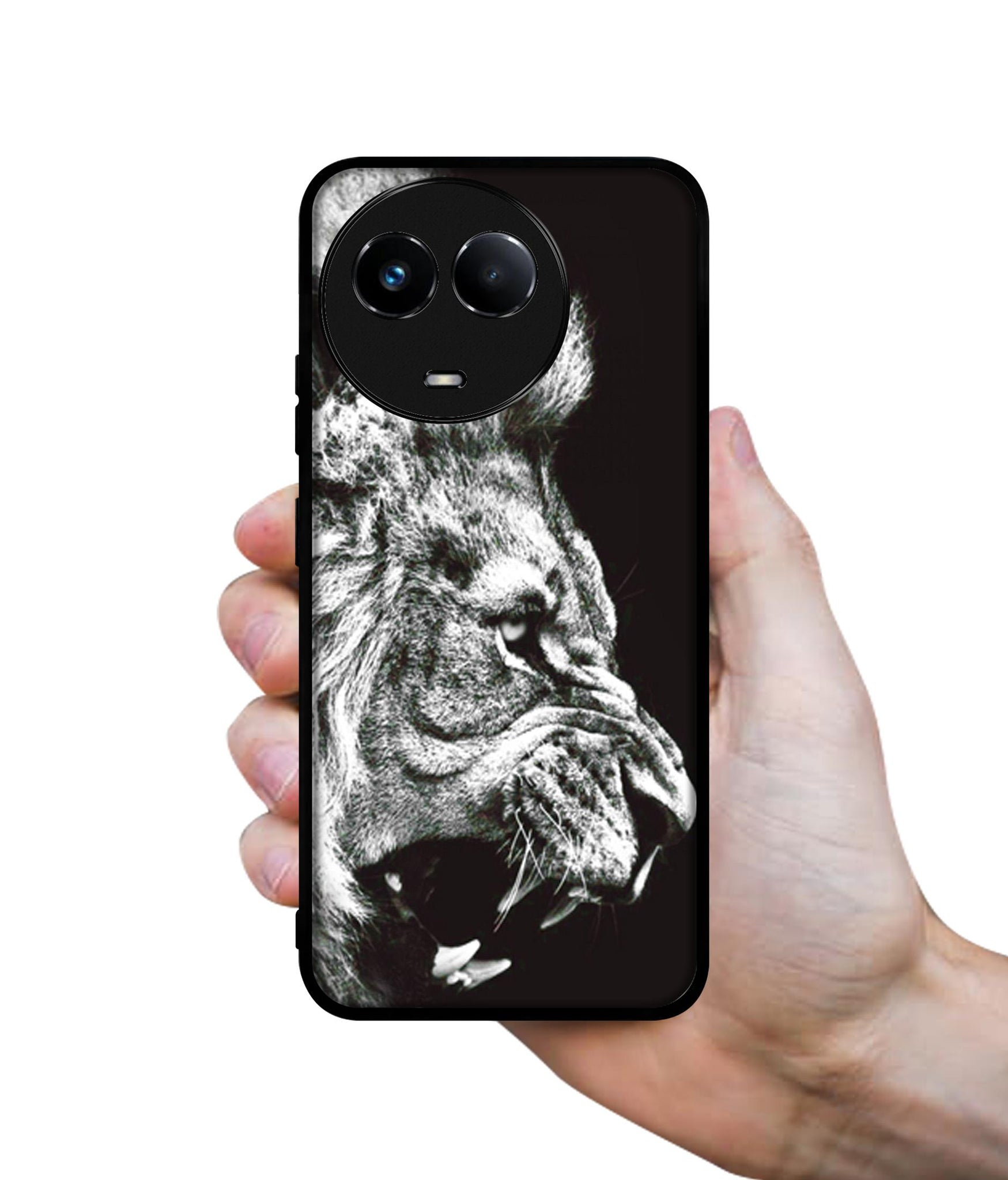 Angry Lion Designer 2D Printed Back Case Cover for Realme 11 5G / C67 5G / 11X 5G / Narzo 60X 5G