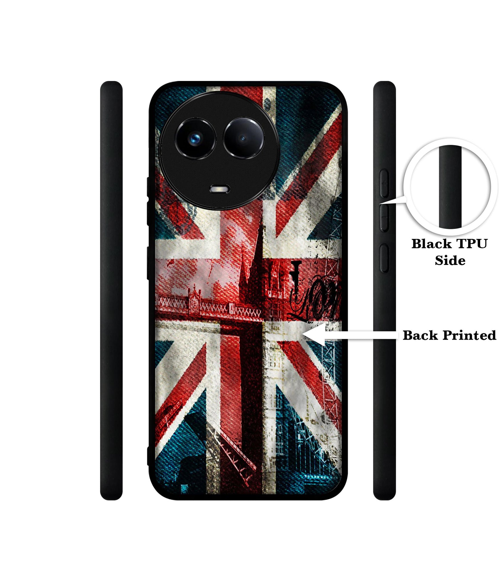London Flag wallpaper Designer 2D Printed Back Case Cover for Realme 11 5G / C67 5G / 11X 5G / Narzo 60X 5G