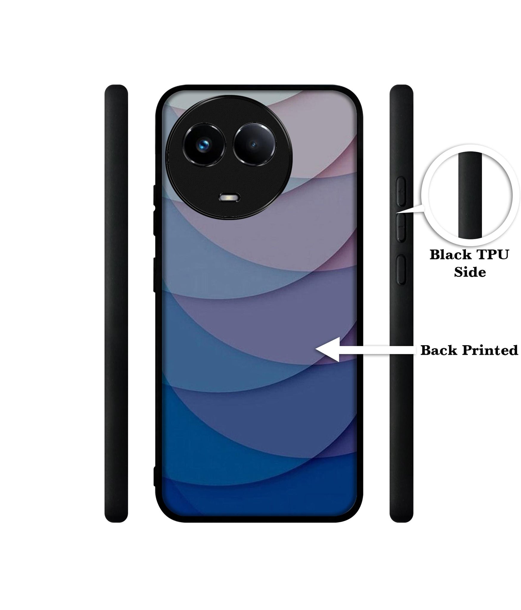 Waves Pattern Print Designer 2D Printed Back Case Cover for Realme 11 5G / C67 5G / 11X 5G / Narzo 60X 5G