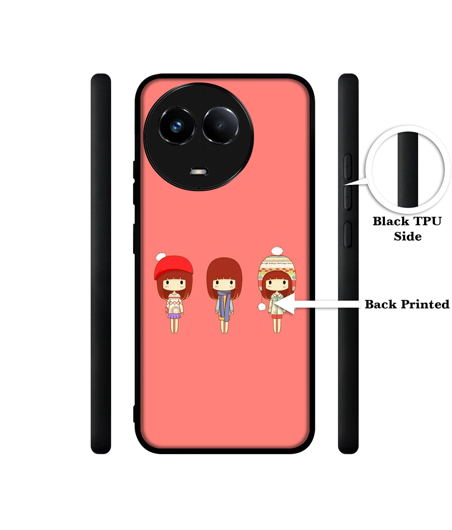 Cute Girls Designer 2D Printed Back Case Cover for Realme 11 5G / C67 5G / 11X 5G / Narzo 60X 5G
