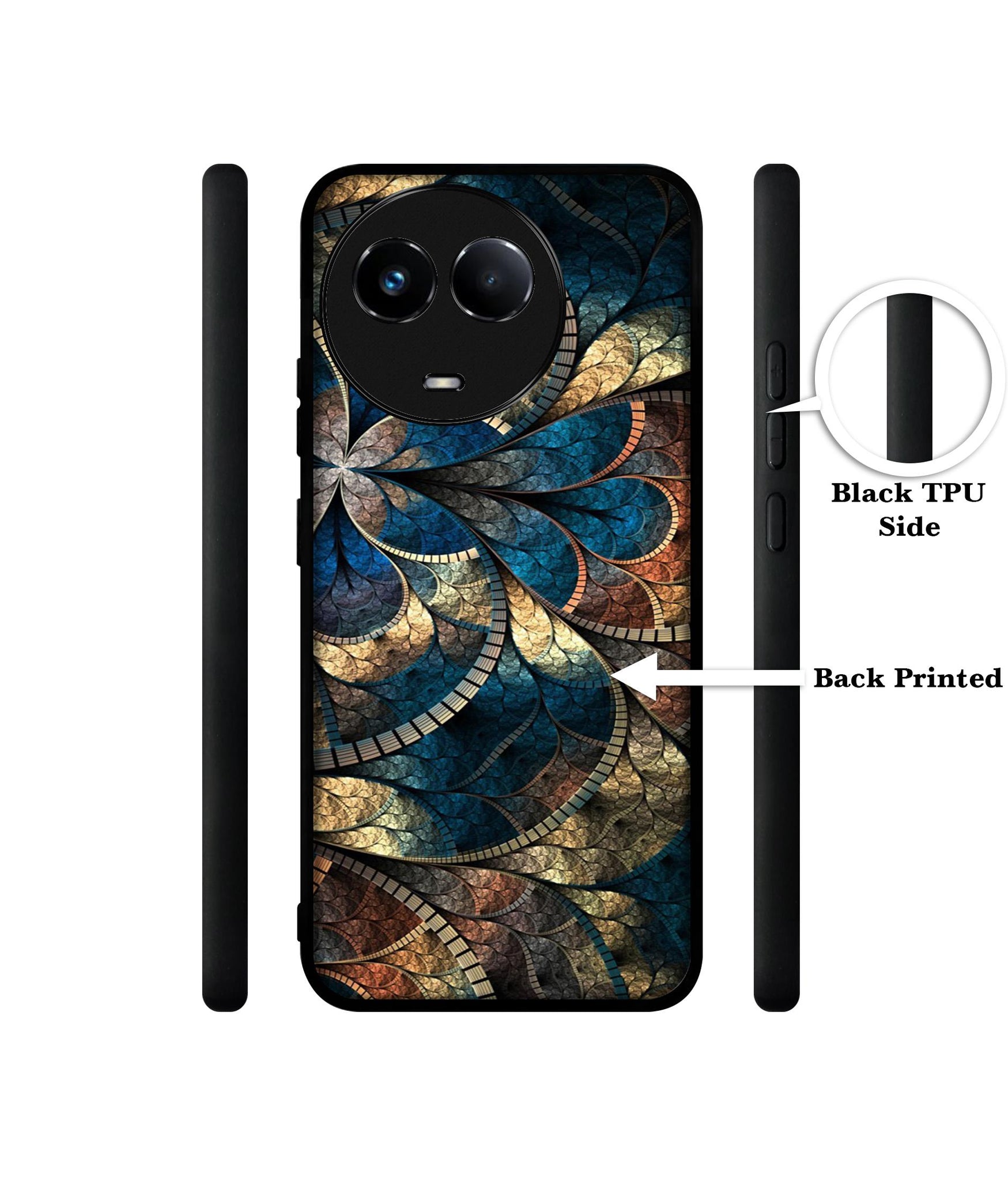 Fractional Pattern Designer 2D Printed Back Case Cover for Realme 11 5G / C67 5G / 11X 5G / Narzo 60X 5G