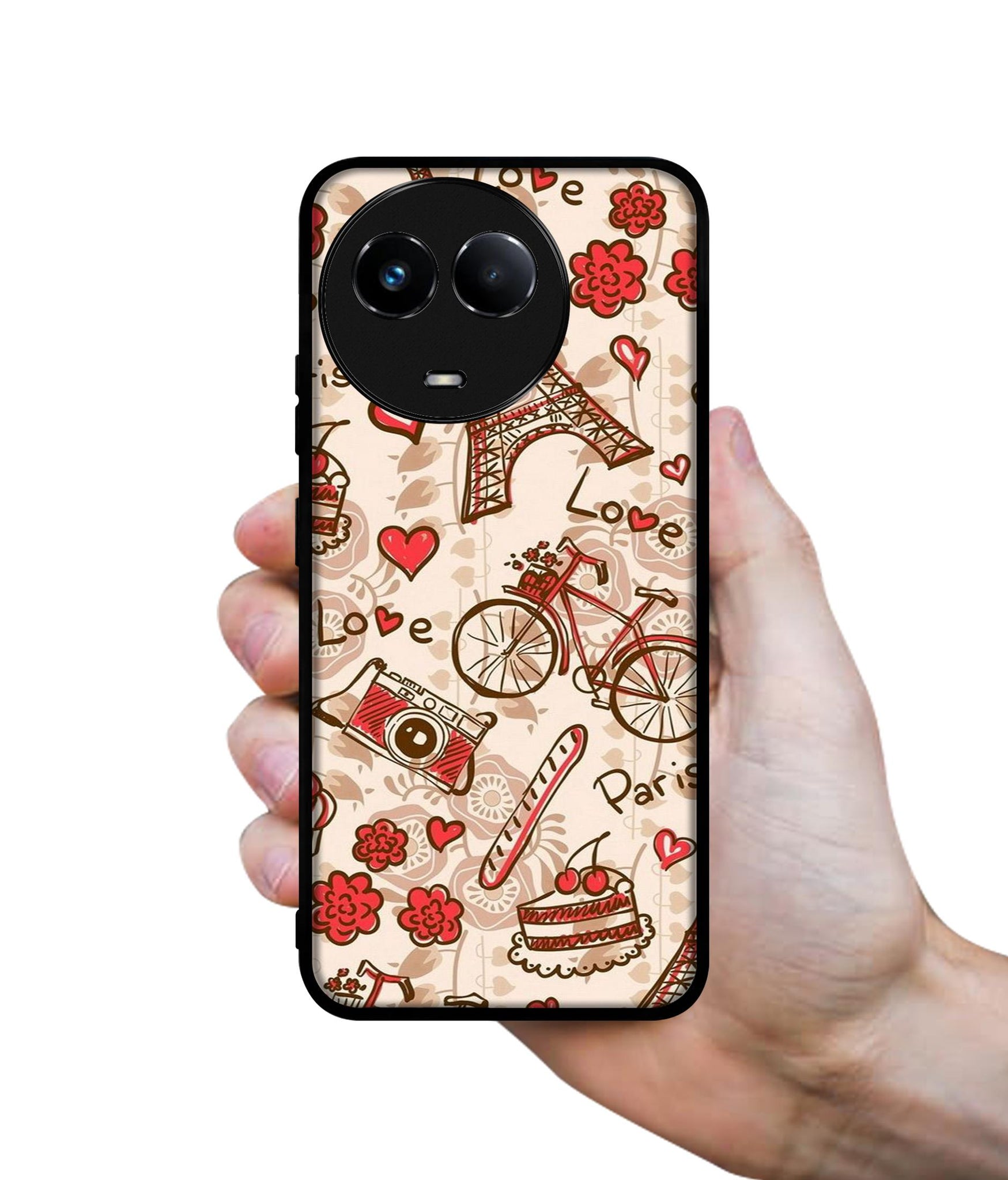 Vintage Paris Designer 2D Printed Back Case Cover for Realme 11 5G / C67 5G / 11X 5G / Narzo 60X 5G