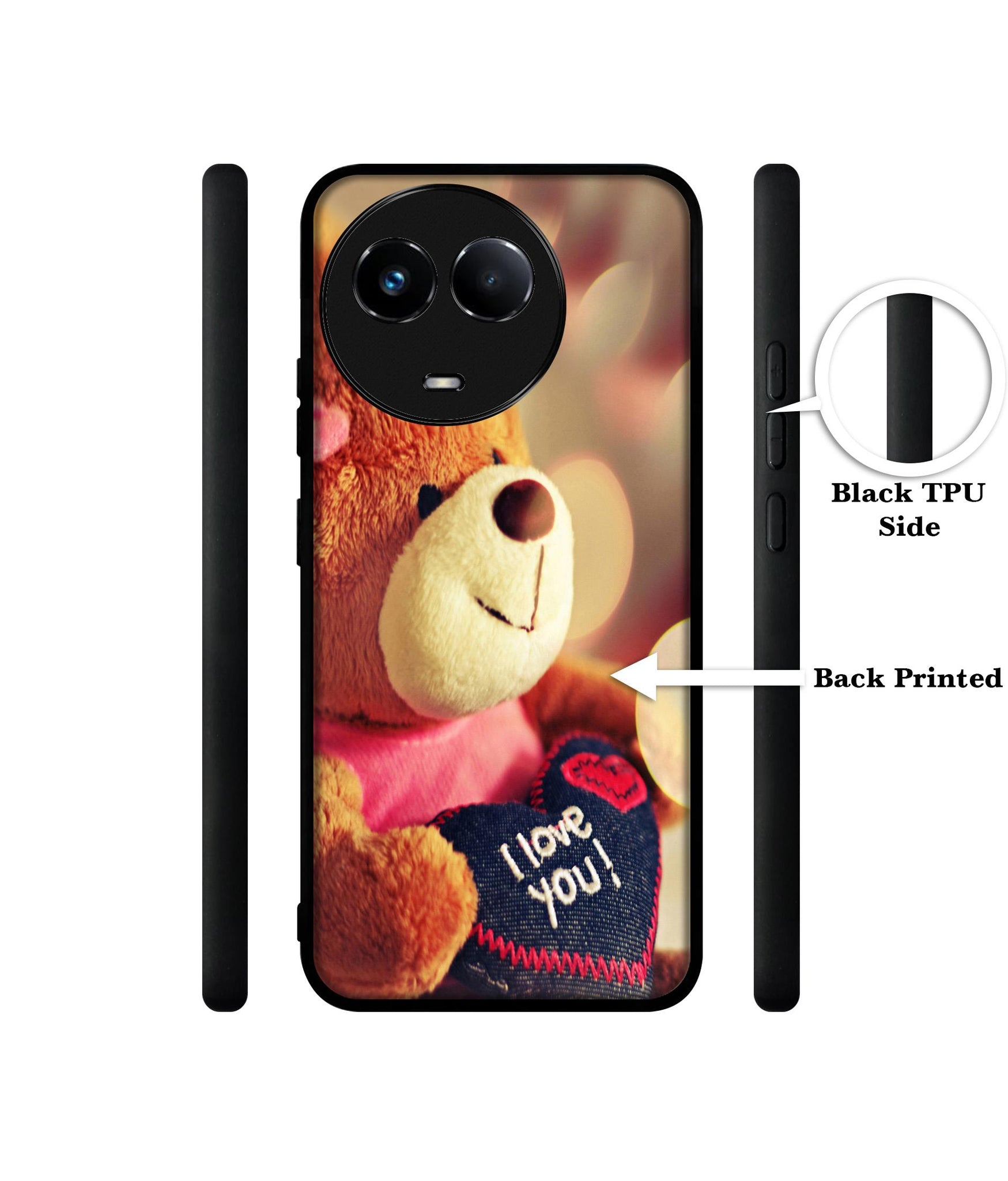 Teddy Bear Designer 2D Printed Back Case Cover for Realme 11 5G / C67 5G / 11X 5G / Narzo 60X 5G
