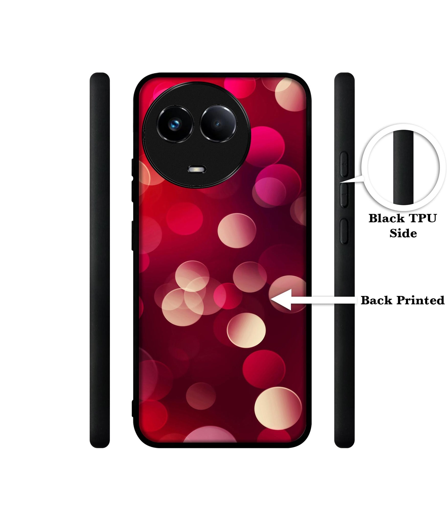 3D Circles Designer 2D Printed Back Case Cover for Realme 11 5G / C67 5G / 11X 5G / Narzo 60X 5G