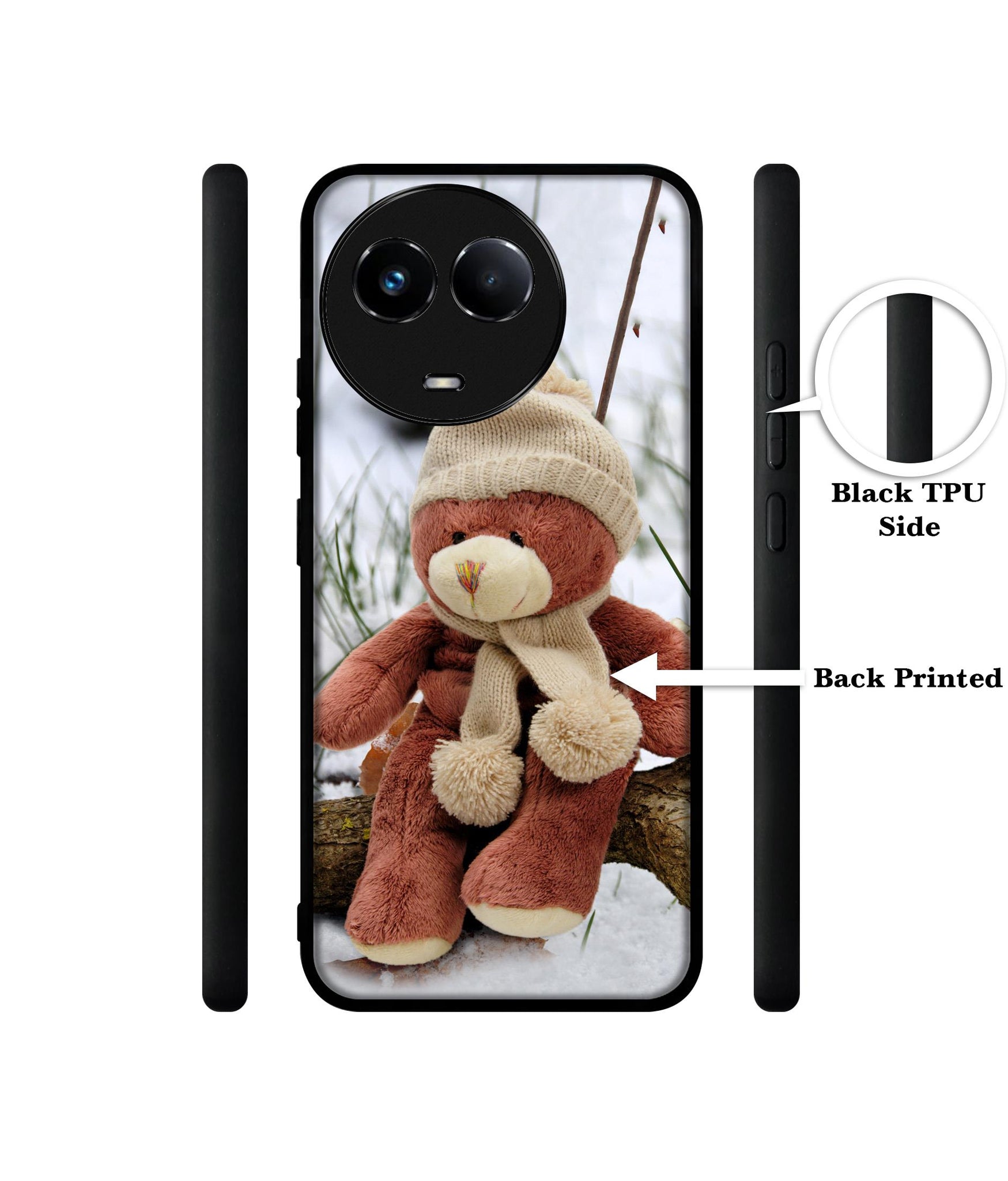 Woolen Bear Designer 2D Printed Back Case Cover for Realme 11 5G / C67 5G / 11X 5G / Narzo 60X 5G