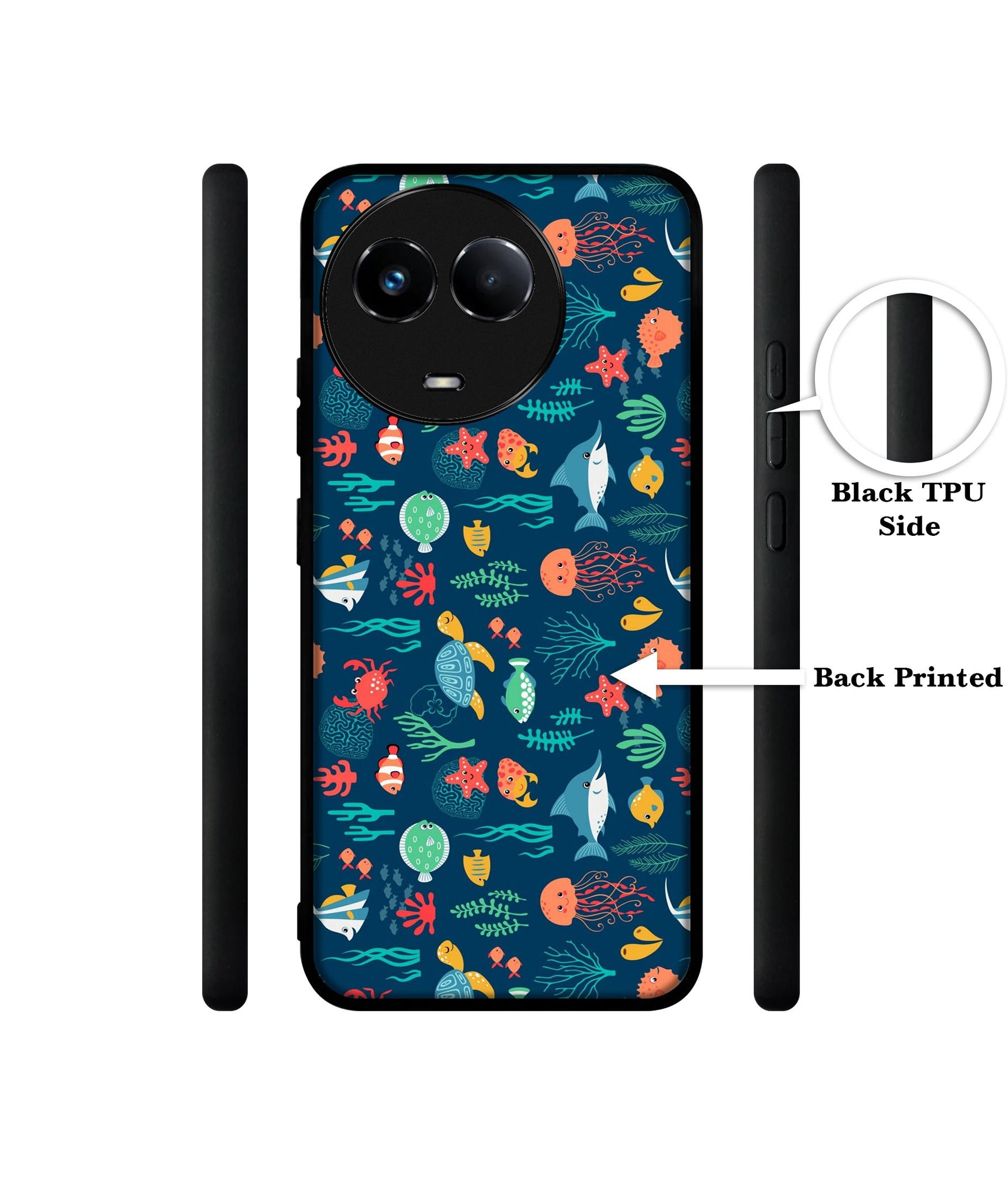 Aquarium Texture Designer 2D Printed Back Case Cover for Realme 11 5G / C67 5G / 11X 5G / Narzo 60X 5G