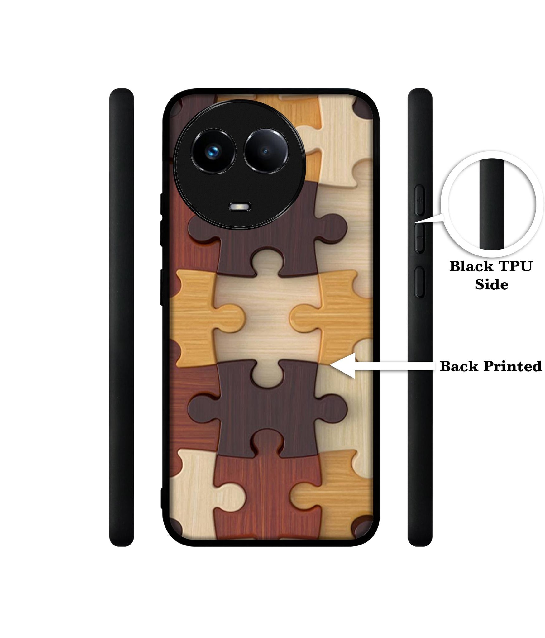 Puzzle Pattern Designer 2D Printed Back Case Cover for Realme 11 5G / C67 5G / 11X 5G / Narzo 60X 5G