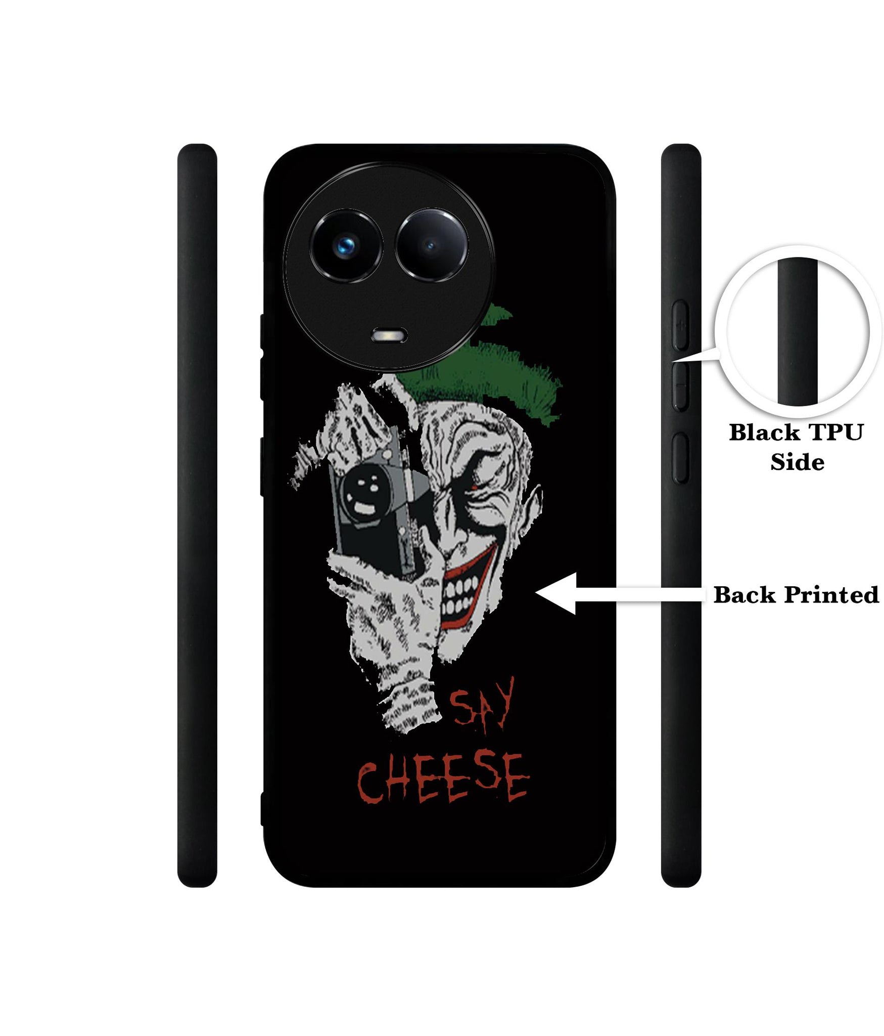 Joker Say Cheese Designer 2D Printed Back Case Cover for Realme 11 5G / C67 5G / 11X 5G / Narzo 60X 5G