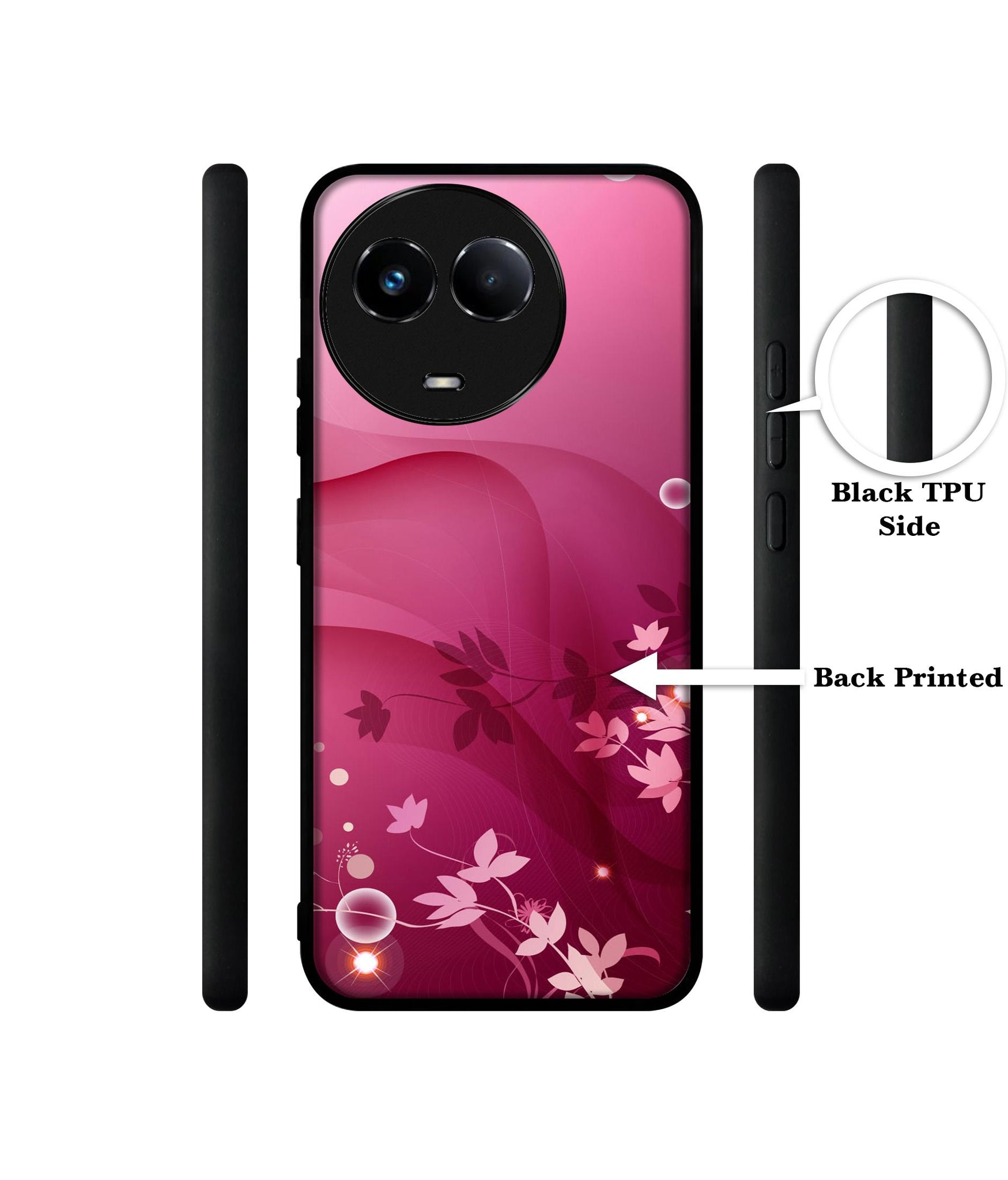 Pink Abstract Designer 2D Printed Back Case Cover for Realme 11 5G / C67 5G / 11X 5G / Narzo 60X 5G