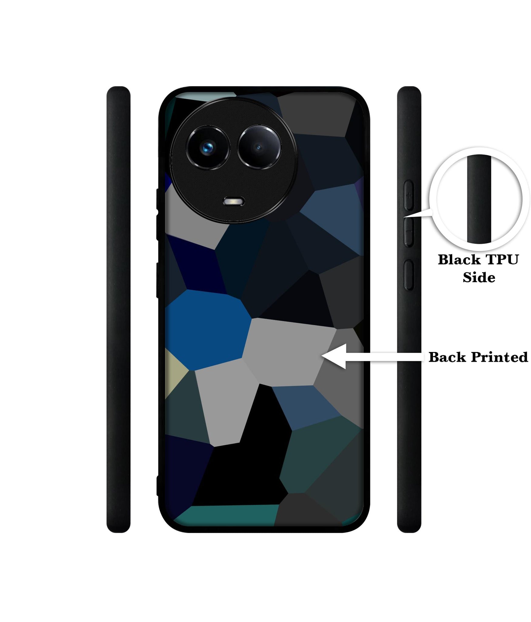 Mathematical Shape Designer 2D Printed Back Case Cover for Realme 11 5G / C67 5G / 11X 5G / Narzo 60X 5G