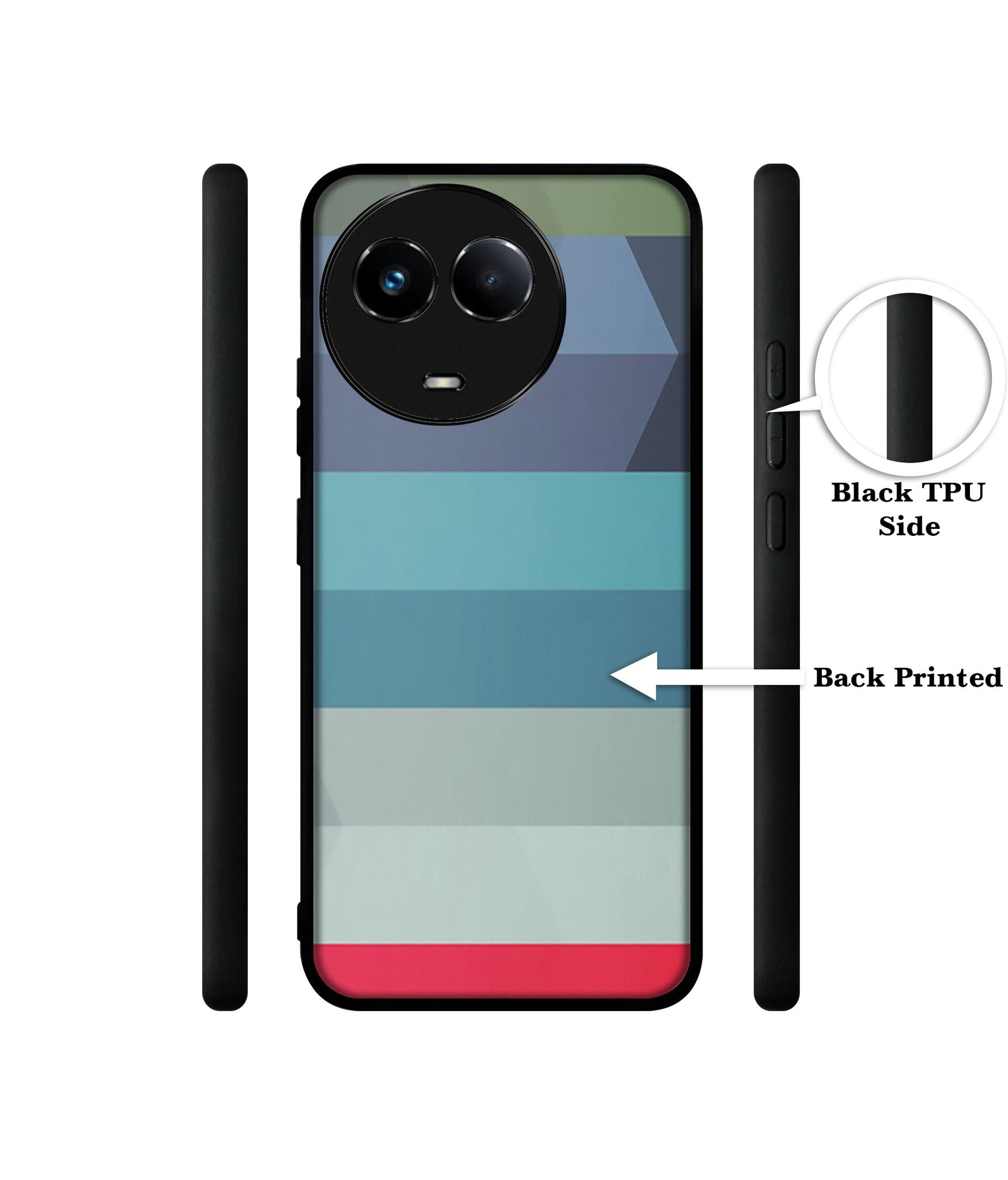 Colorful Lines Designer 2D Printed Back Case Cover for Realme 11 5G / C67 5G / 11X 5G / Narzo 60X 5G